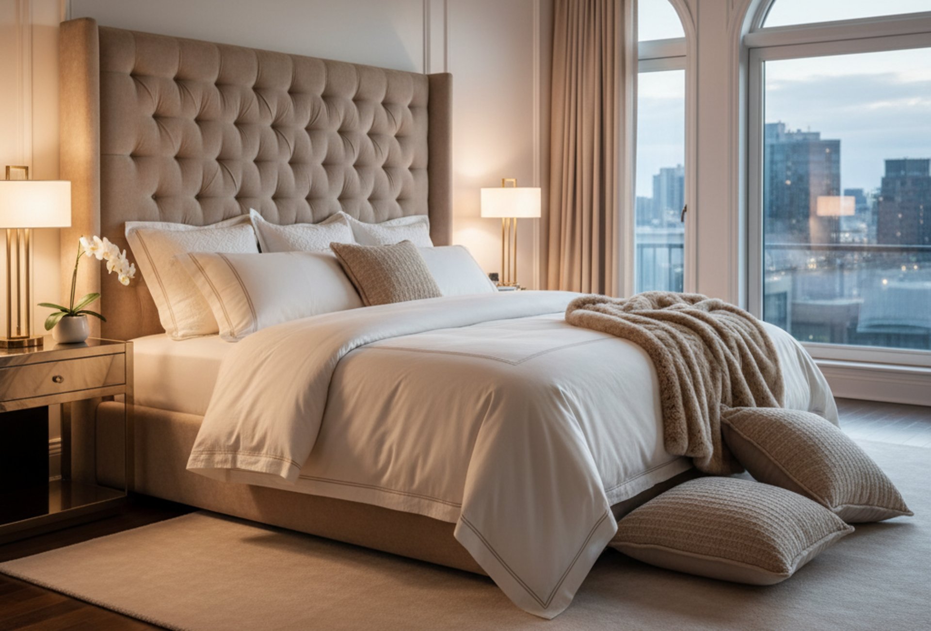 black and white bed linen