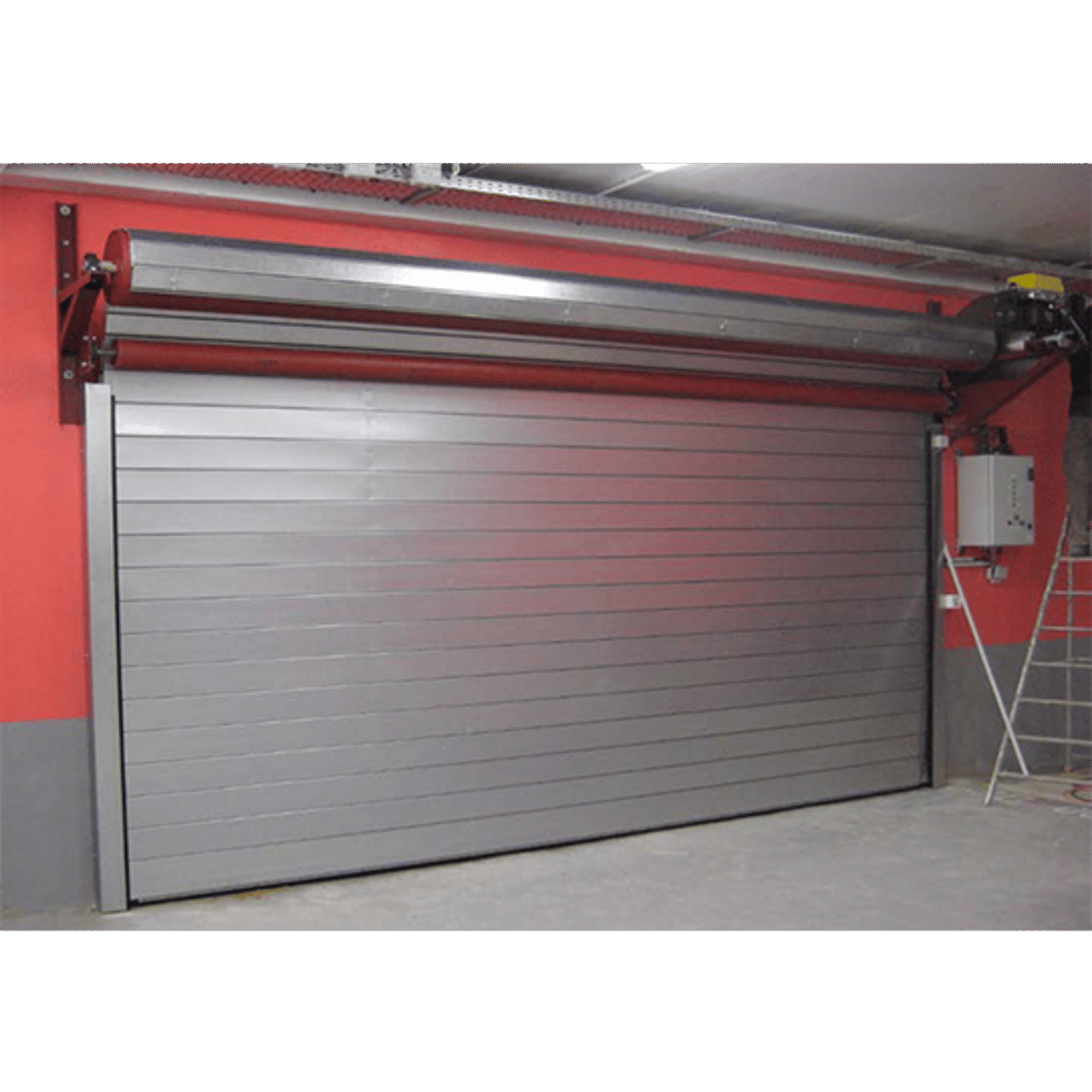an abstract photo of a curved building with a blue sky in the background
