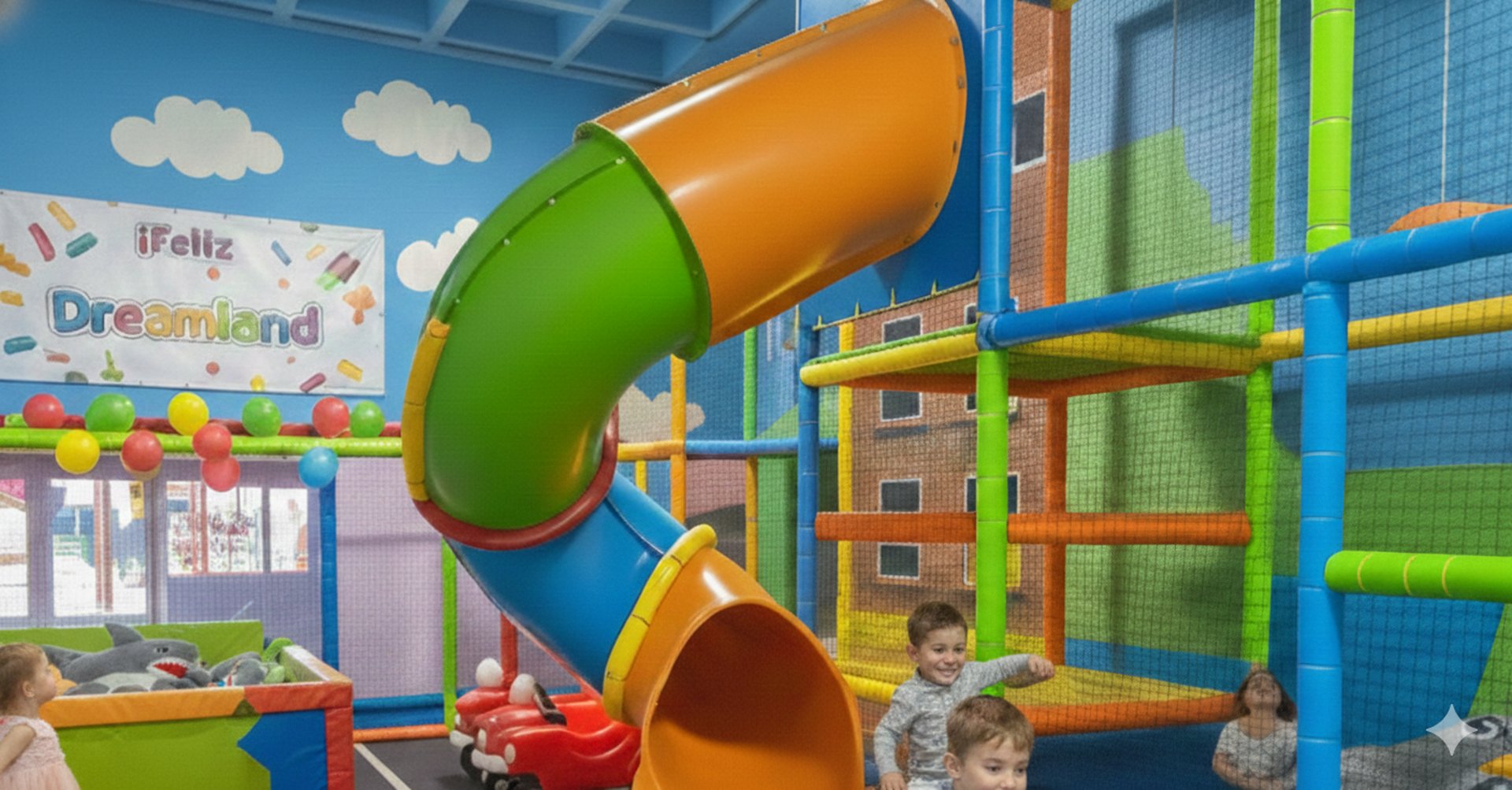 an abstract photo of a curved building with a blue sky in the background