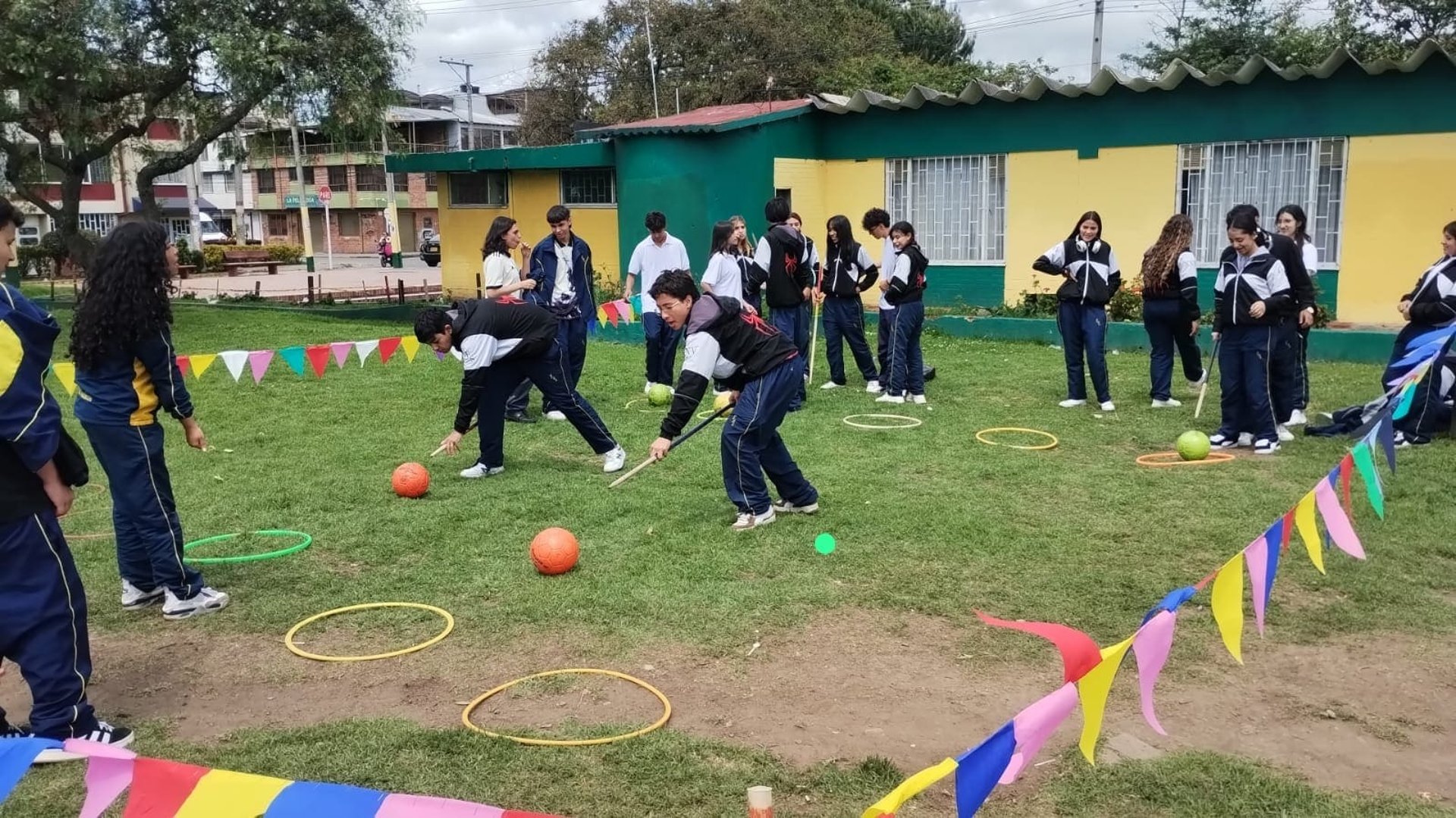 an abstract photo of a curved building with a blue sky in the background