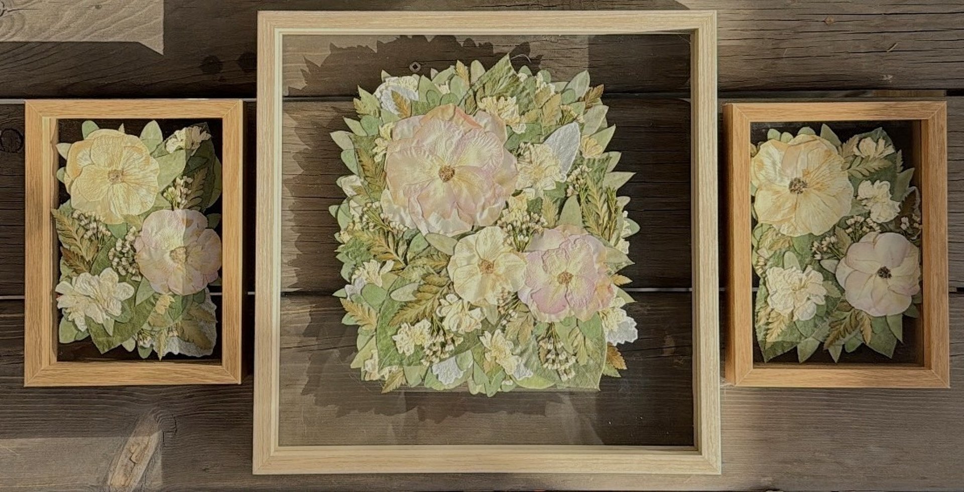 red and green flower petals on brown paper bag