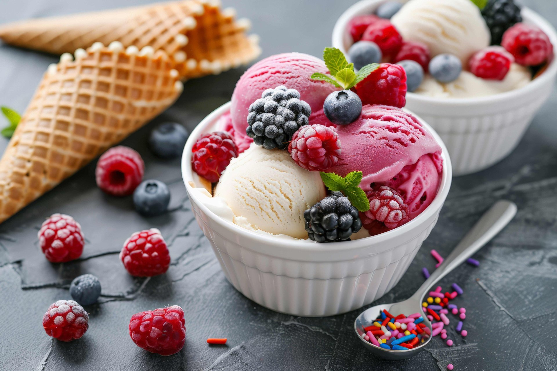 an abstract photo of a curved building with a blue sky in the background