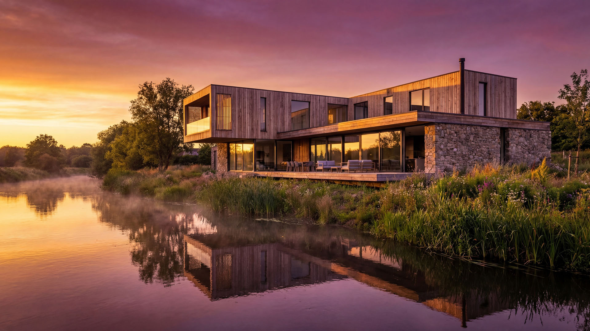 an abstract photo of a curved building with a blue sky in the background