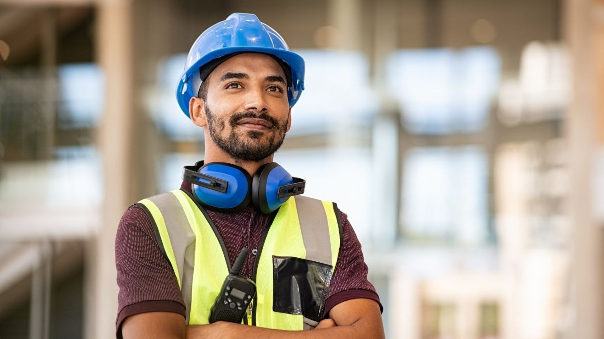 man standing in front of open doorway