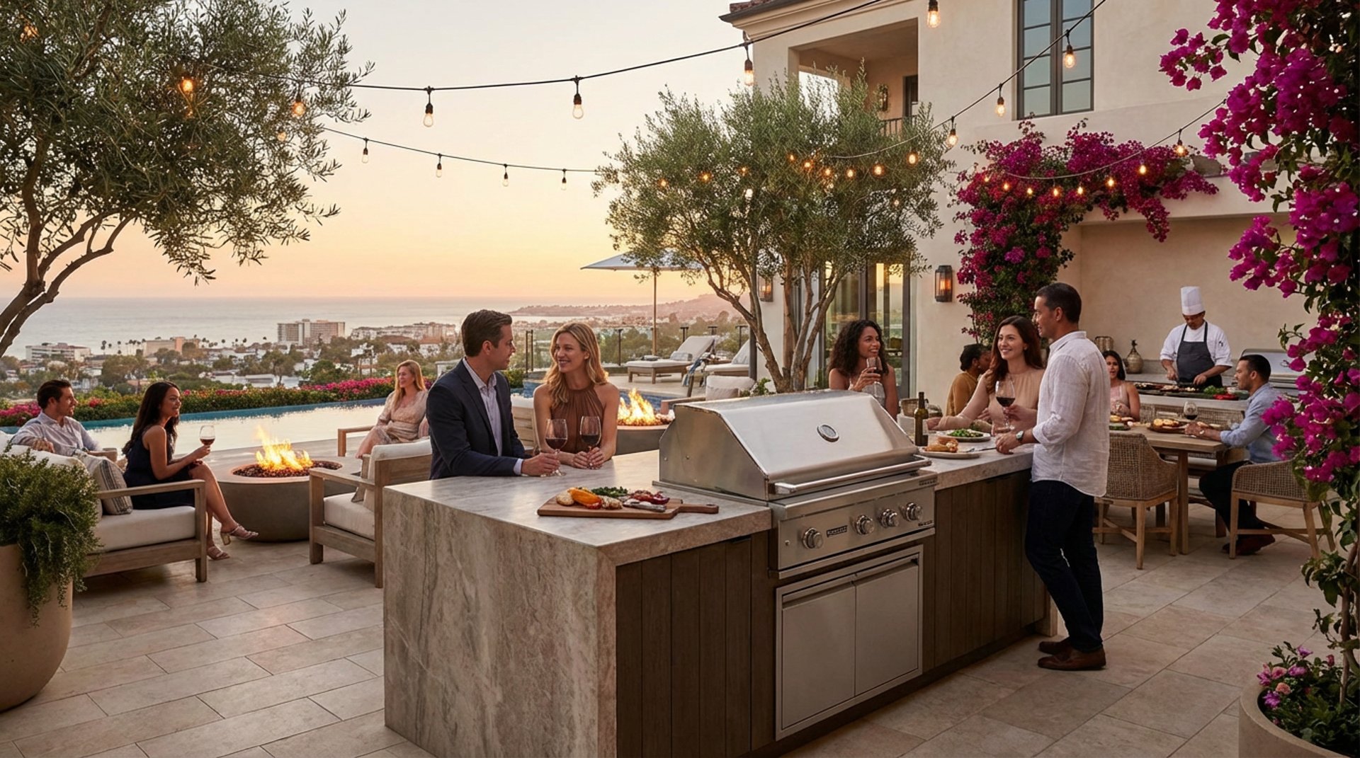 an abstract photo of a curved building with a blue sky in the background