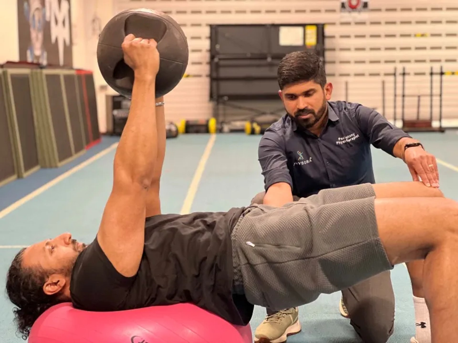 Physiotherapy session in Neath for joint pain, post-surgical rehab, sports injury treatment, and running analysis.