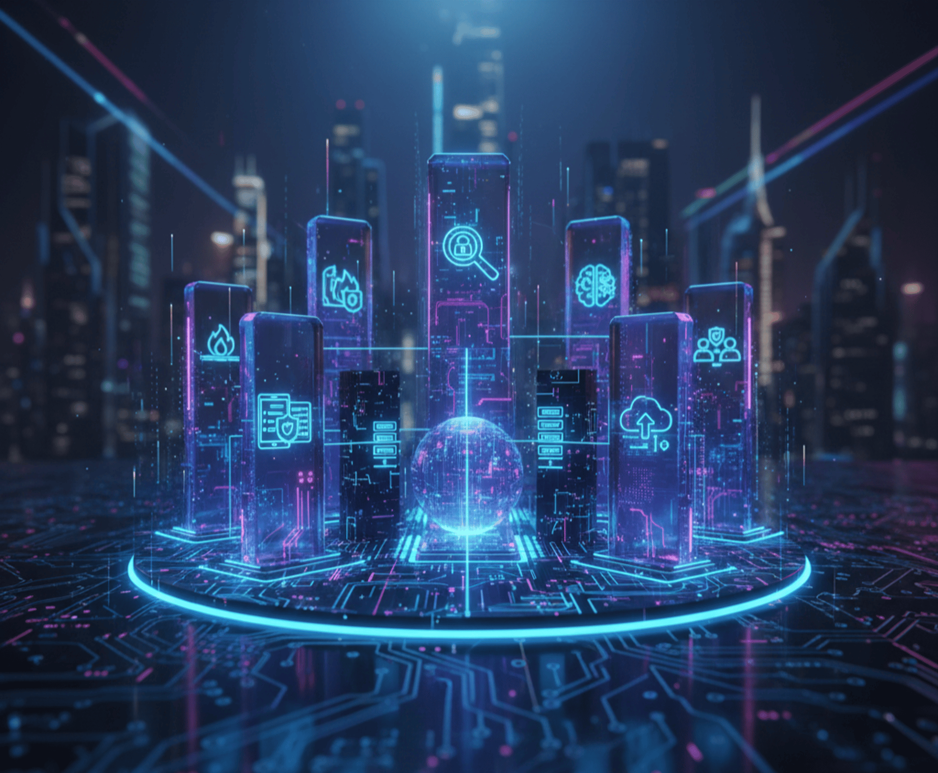 aerial photography of city during night time