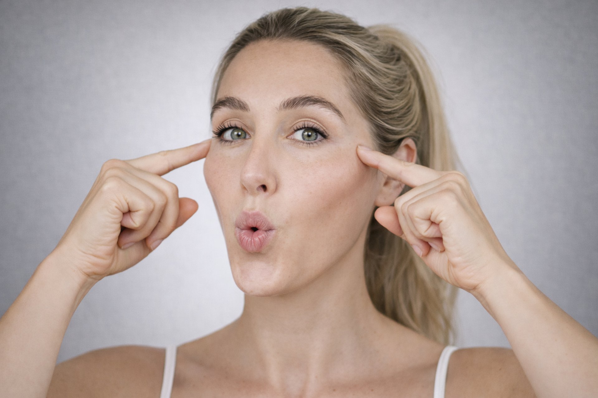 an abstract photo of a curved building with a blue sky in the background