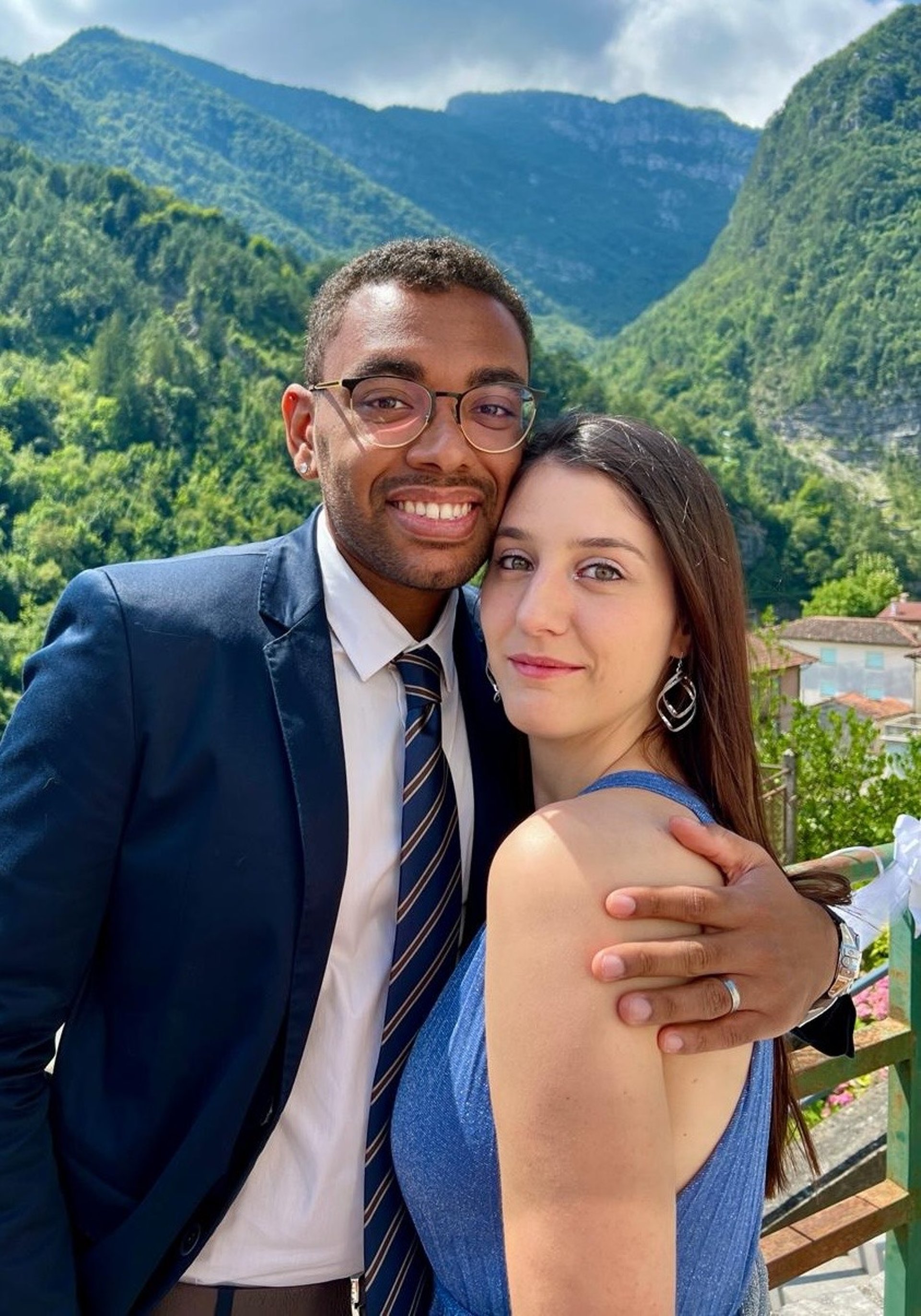couple wearing silver-colored rings