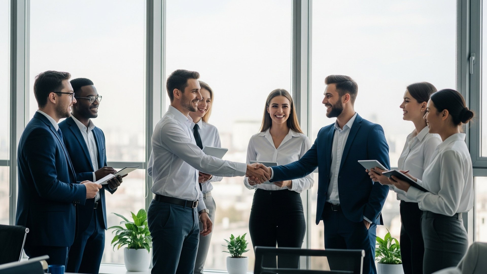 a man and a woman standing next to each other