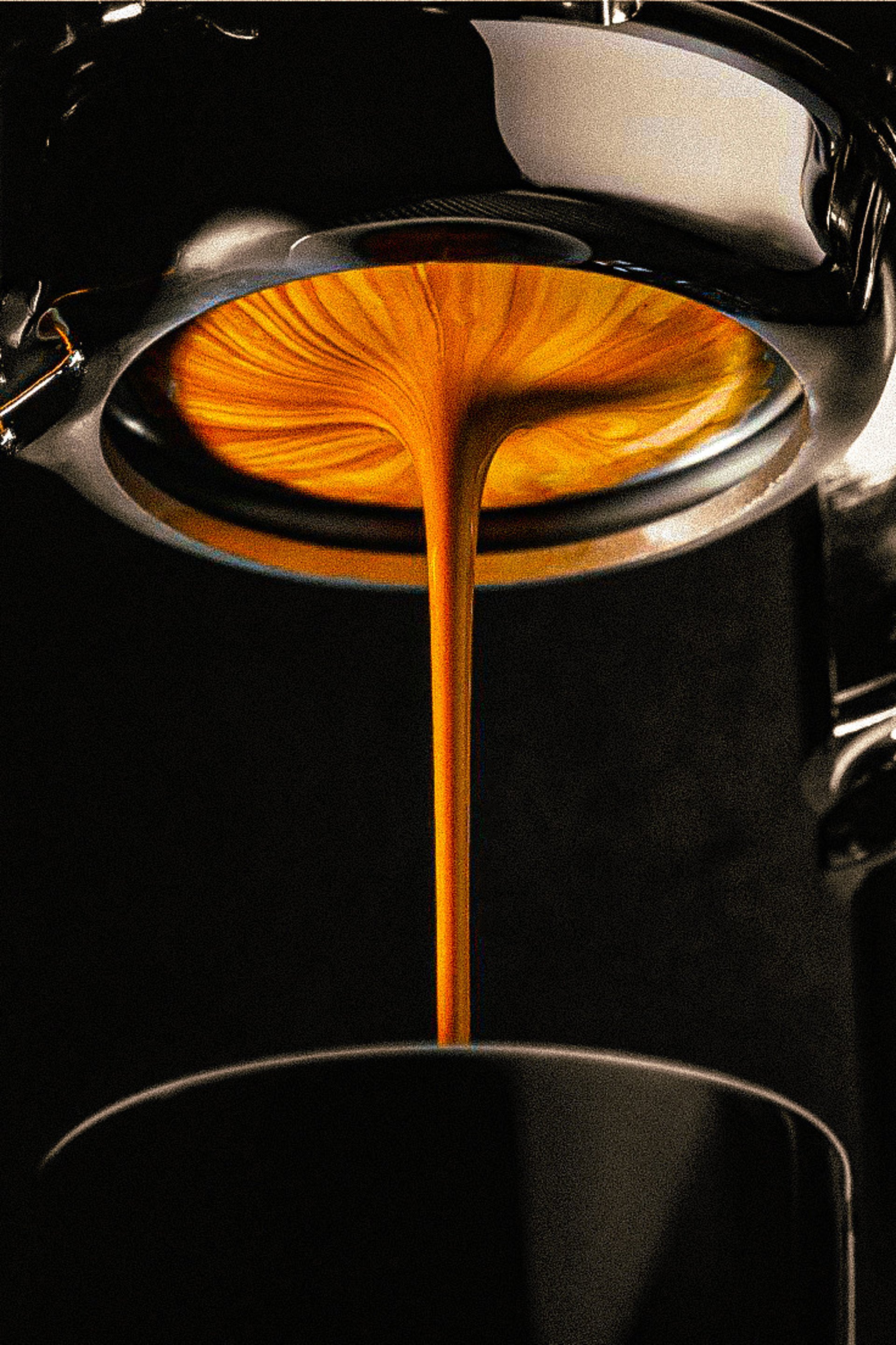 a close-up of a black surface