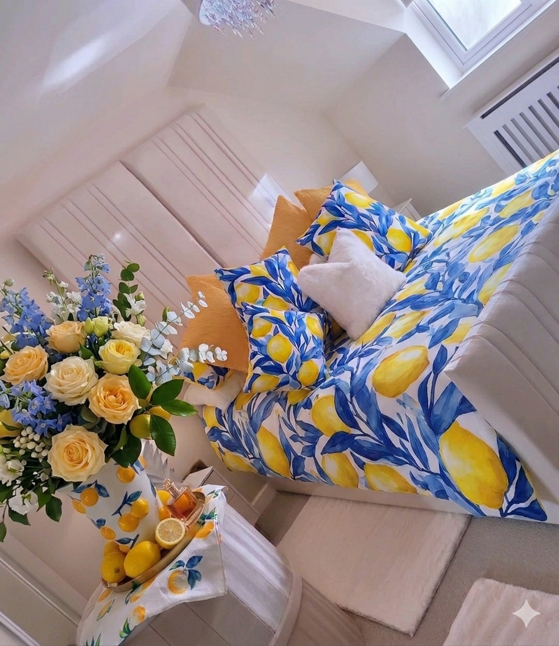 black and white bed linen