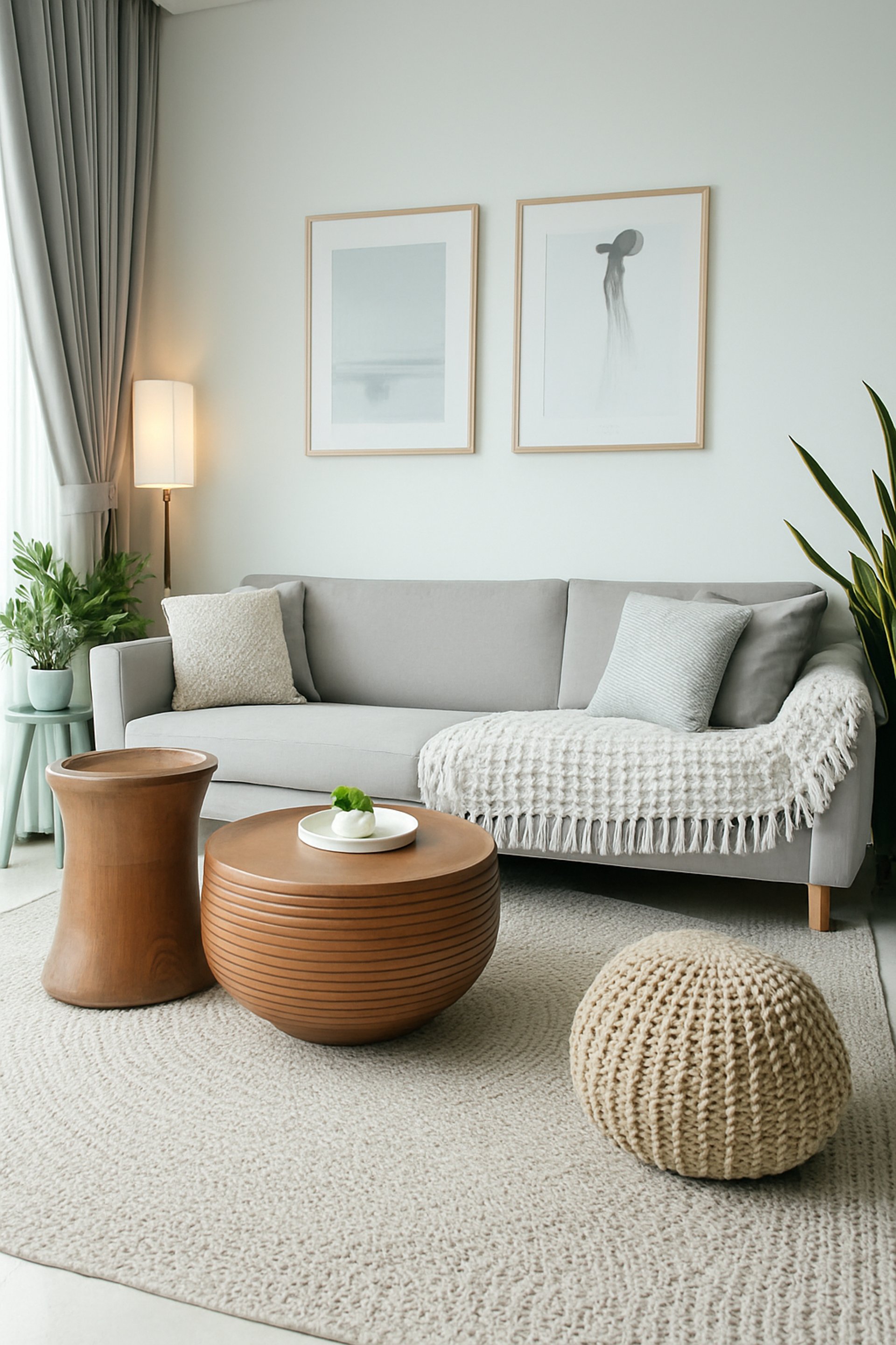 a living room filled with furniture and a fire place