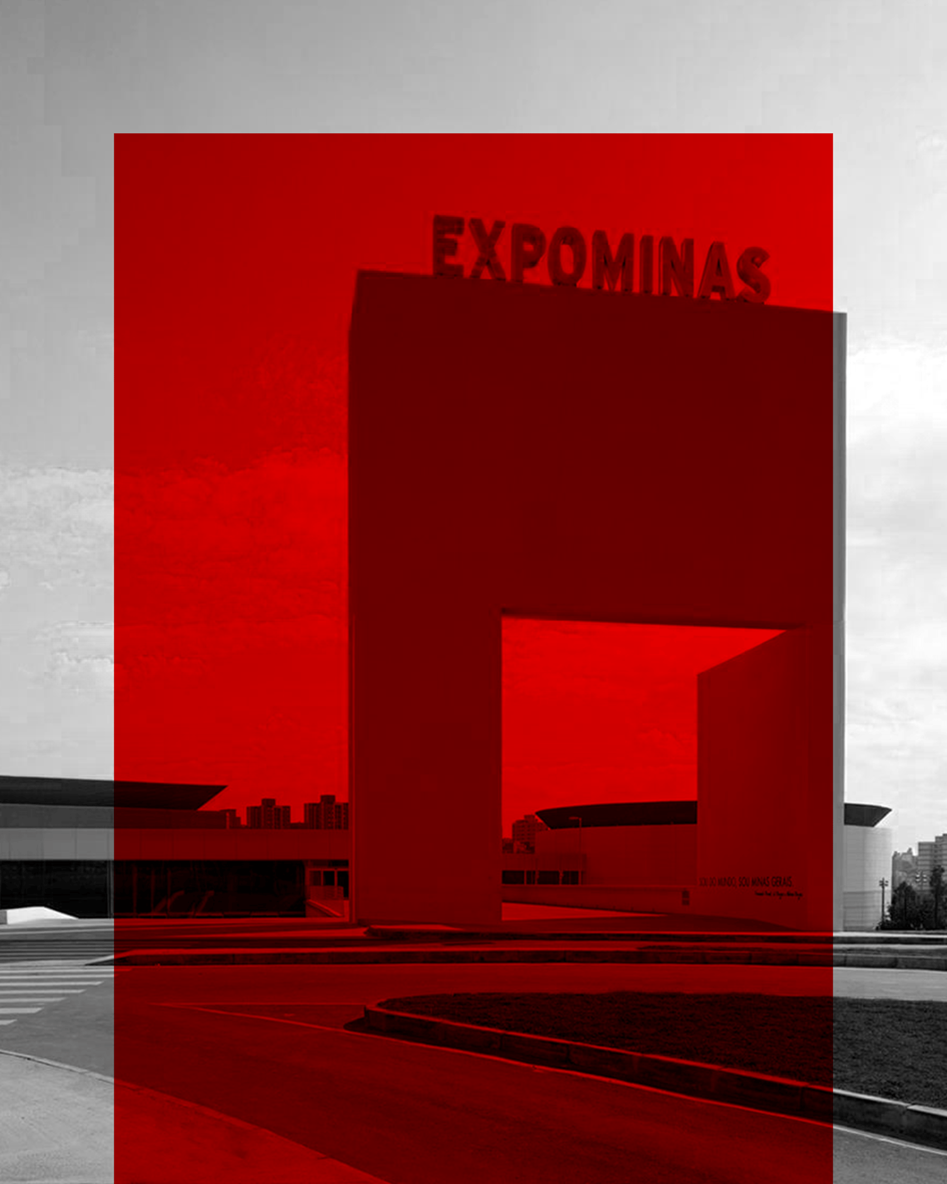 an abstract photo of a curved building with a blue sky in the background