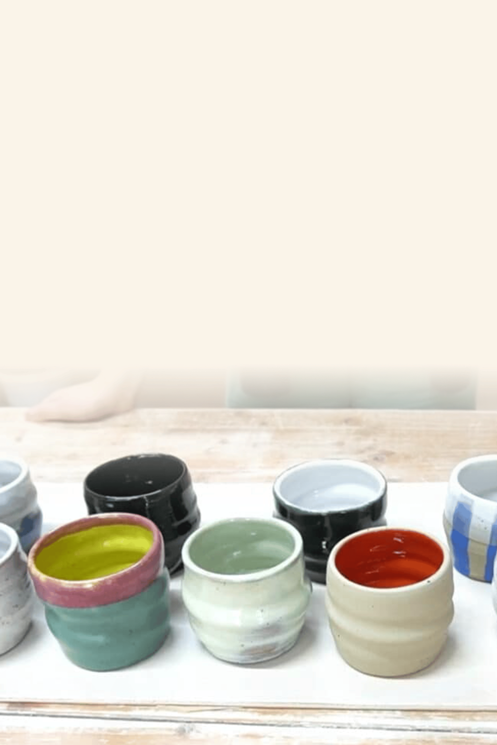 an abstract photo of a curved building with a blue sky in the background