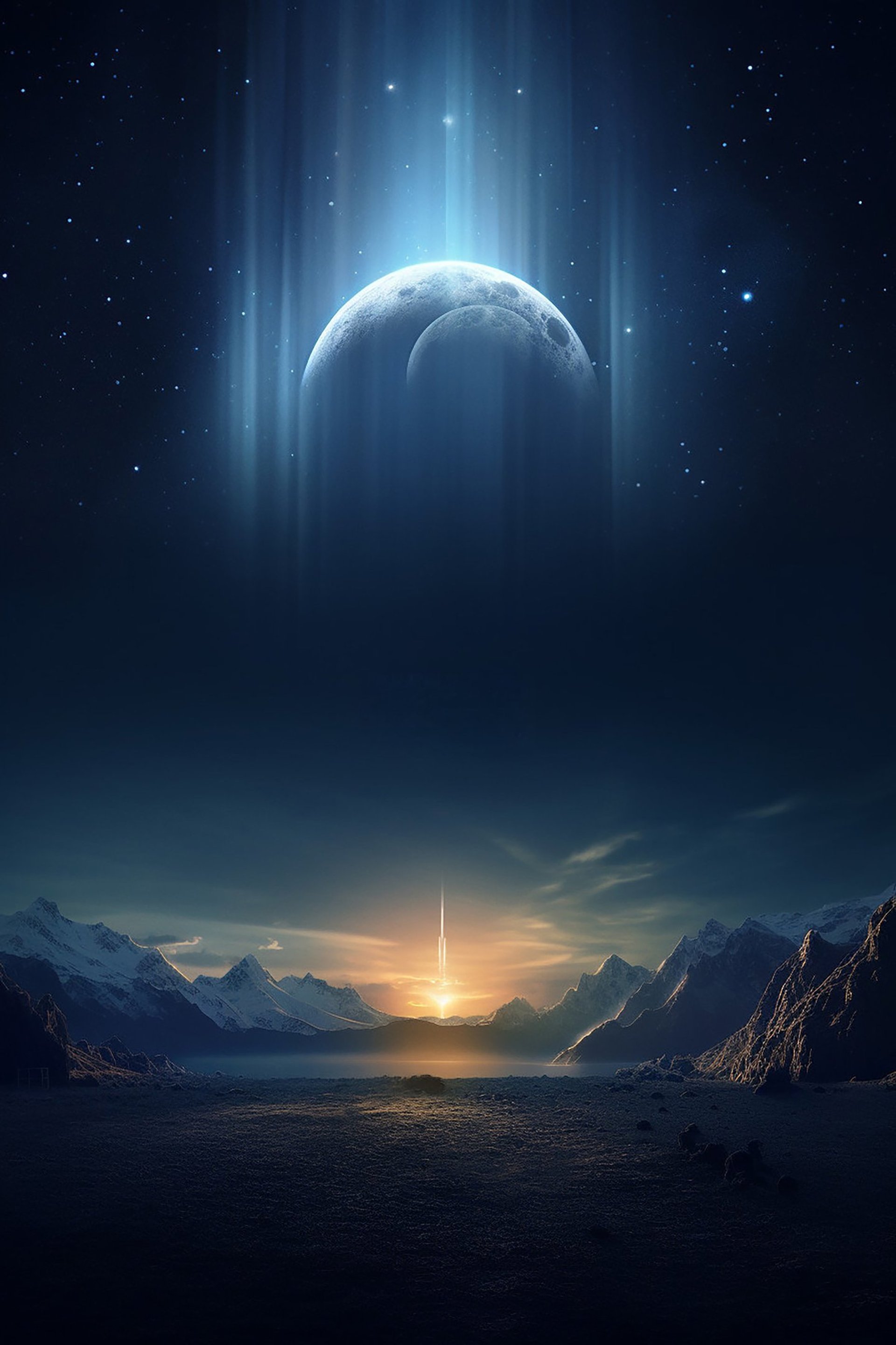 mountain range under blue sky