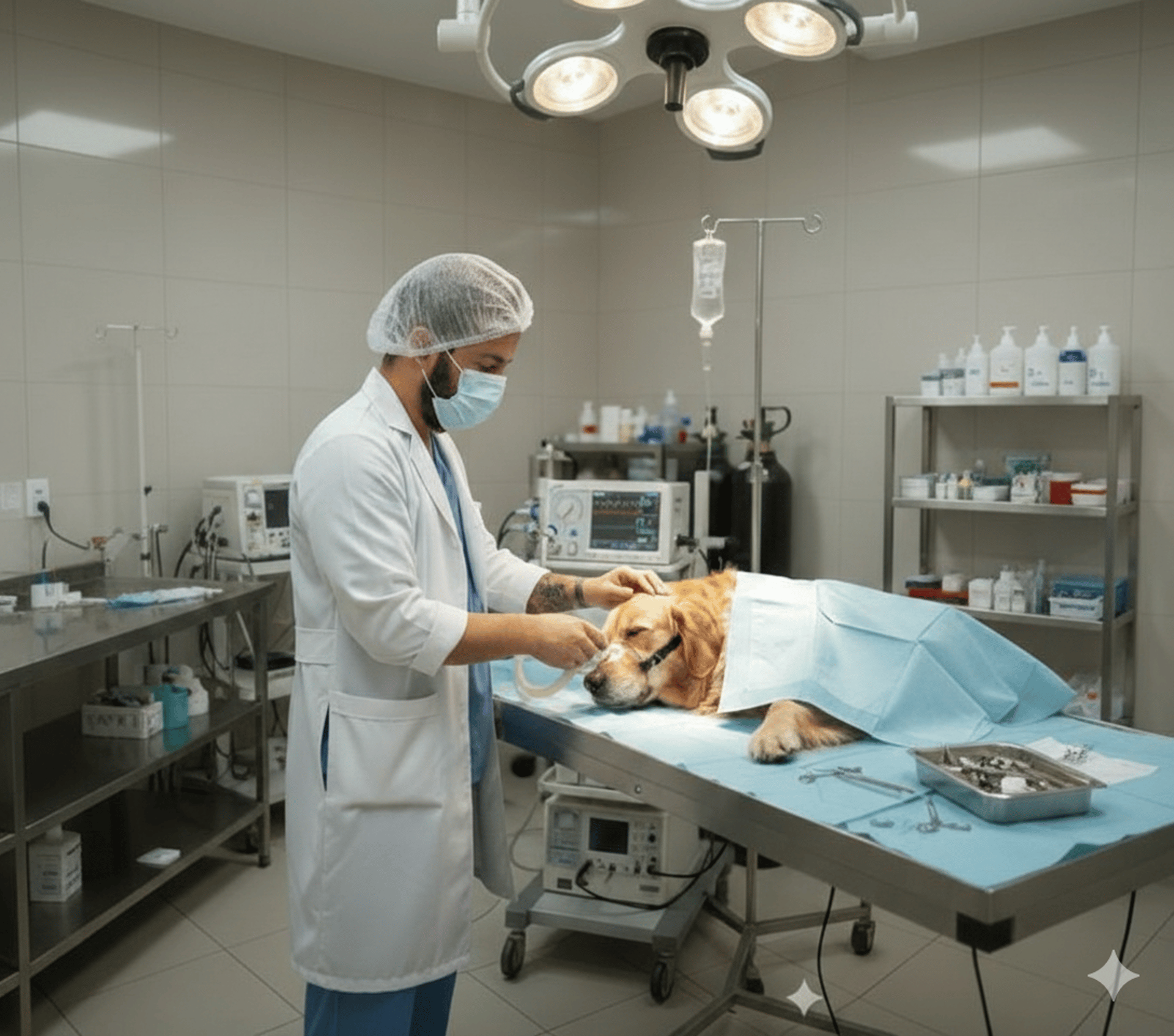 a man in a blue shirt