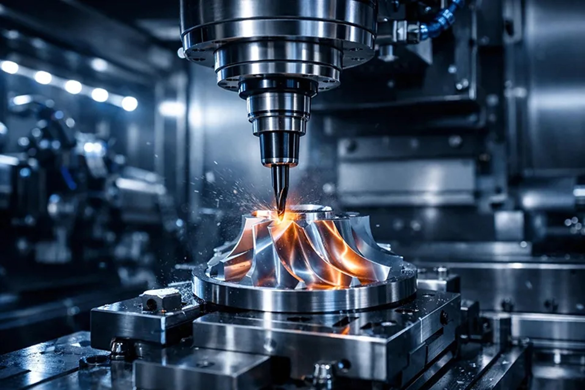 Assorted titanium metal products and precision-machined parts for aerospace, automotive, or medical applications.