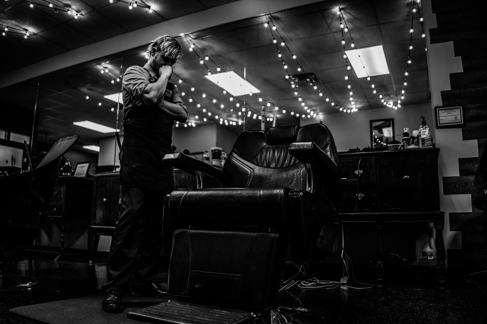 barber shop interior Santa Ana CA