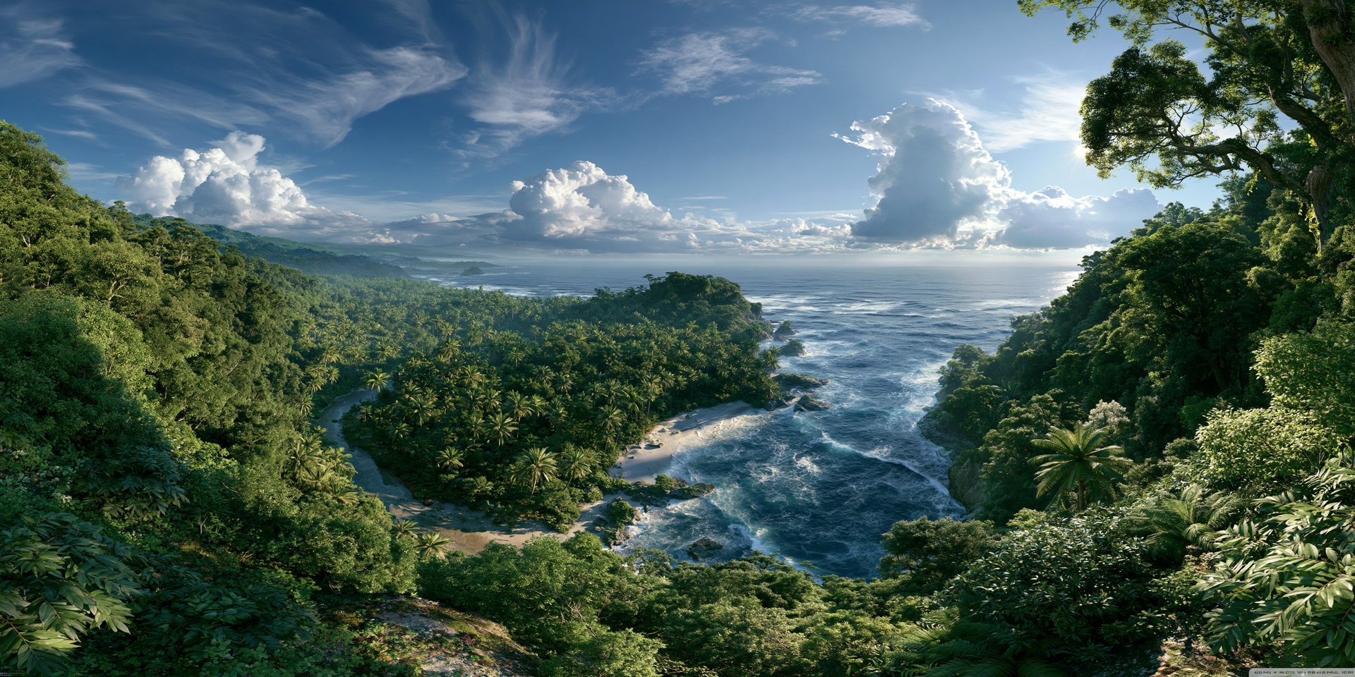 Baie tropicale luxuriante — Photographie couleur tirage unique 1/1 par Enzo Minardi