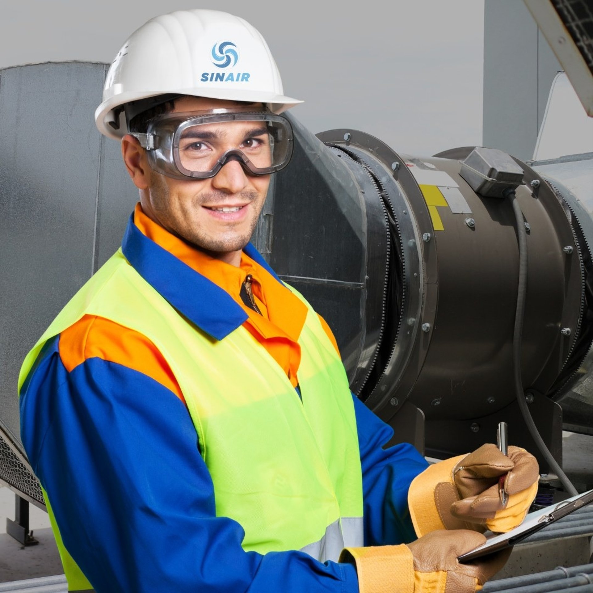 an abstract photo of a curved building with a blue sky in the background