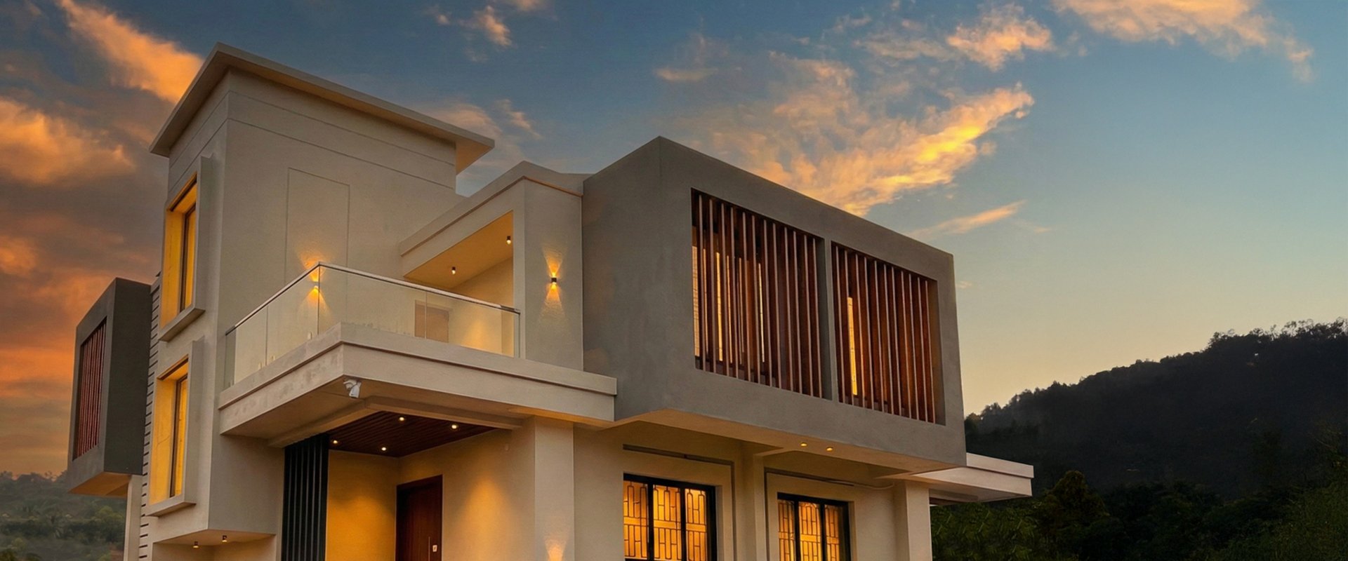 an abstract photo of a curved building with a blue sky in the background