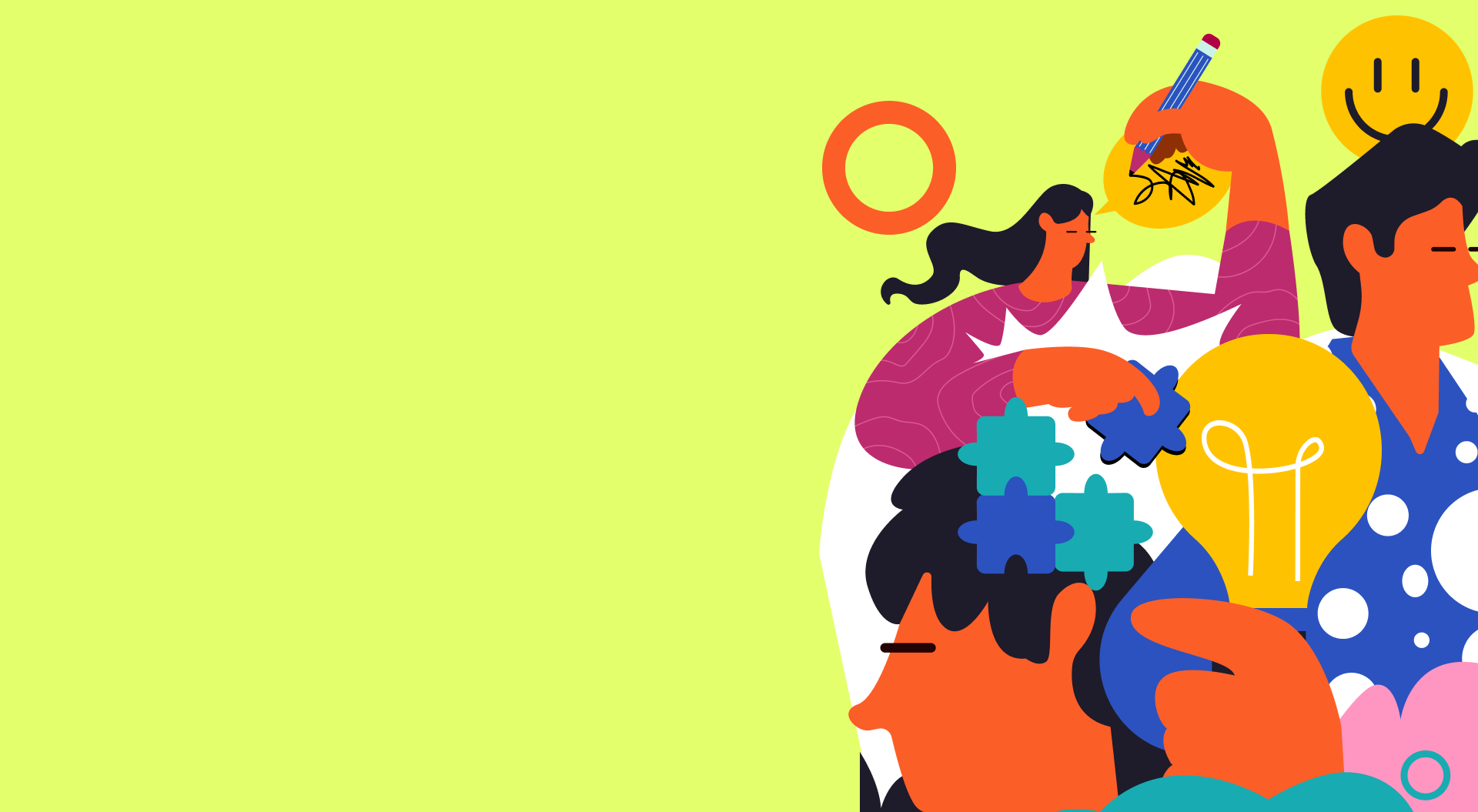 assorted color and silhouette illustrations