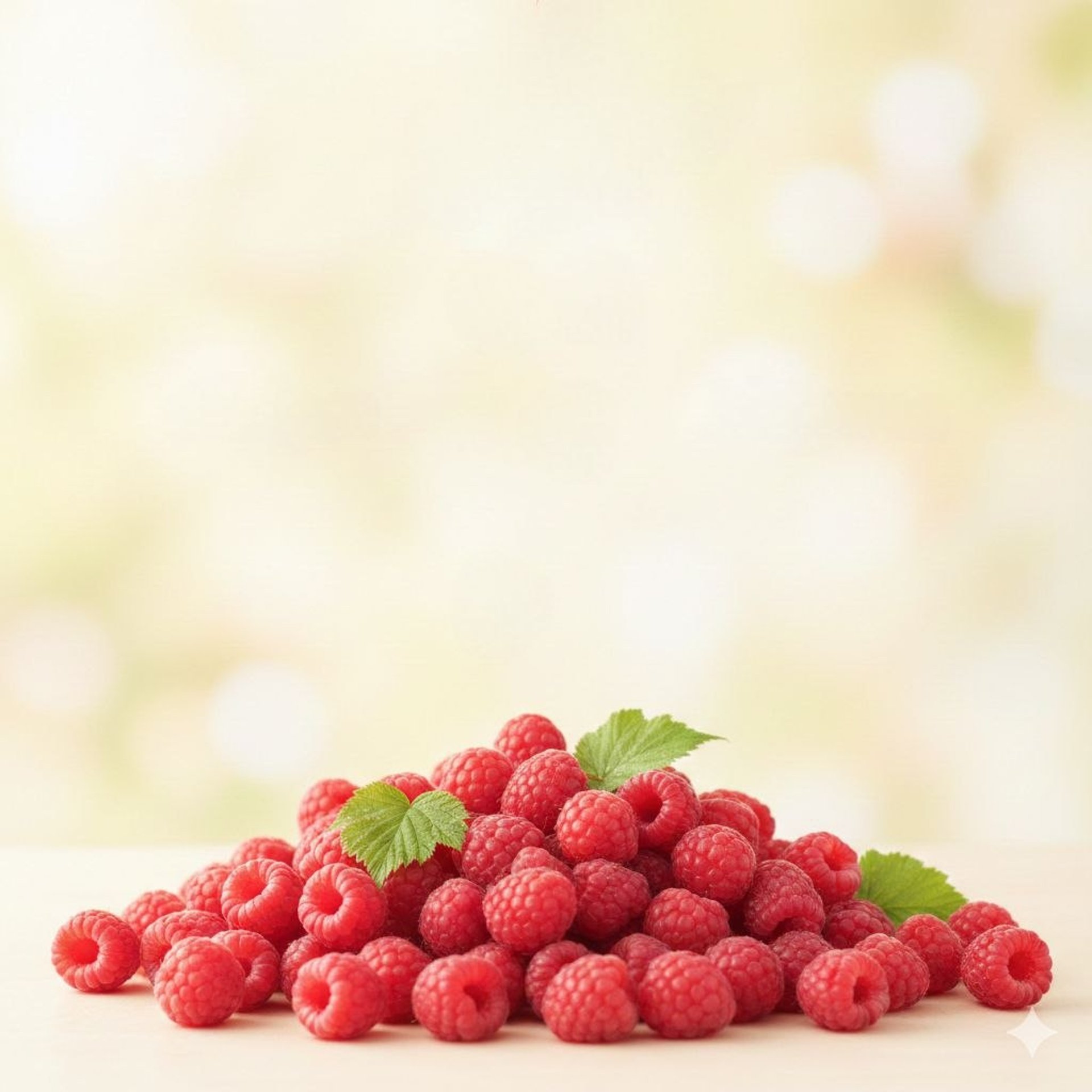 a cup of coffee with raspberries on top