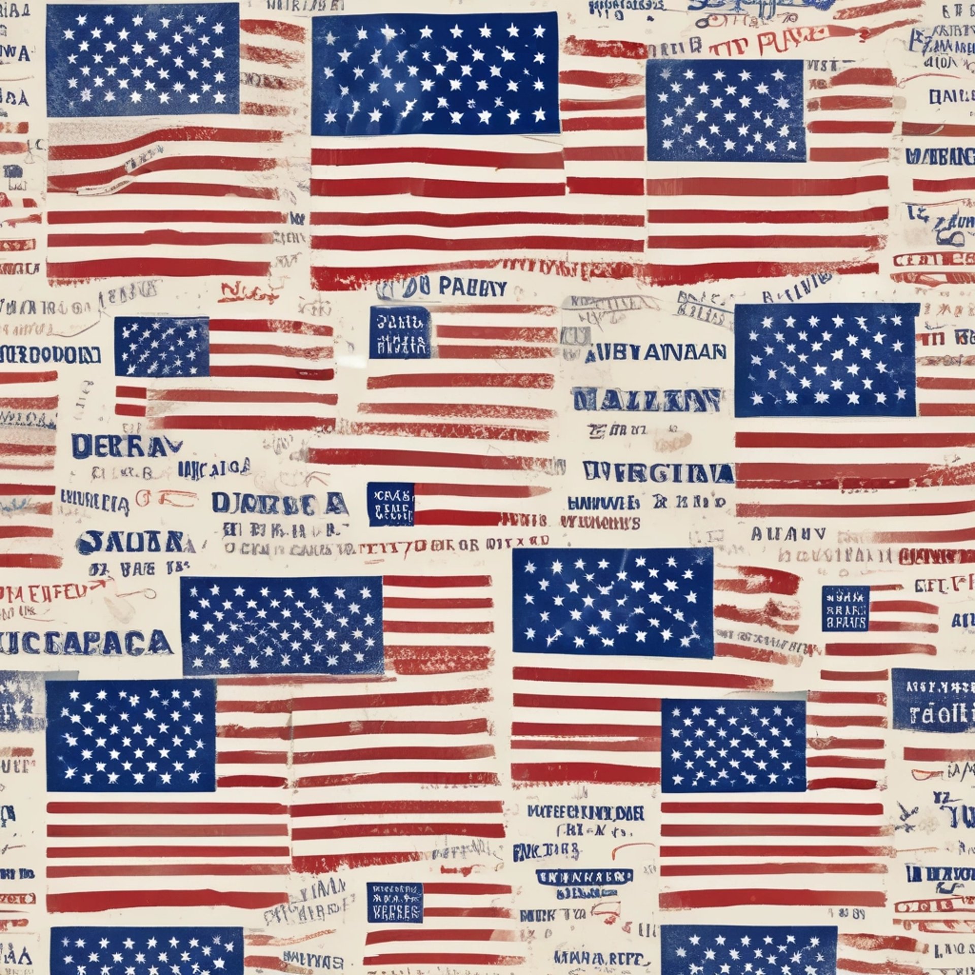 selective focus photography of USA flaglet