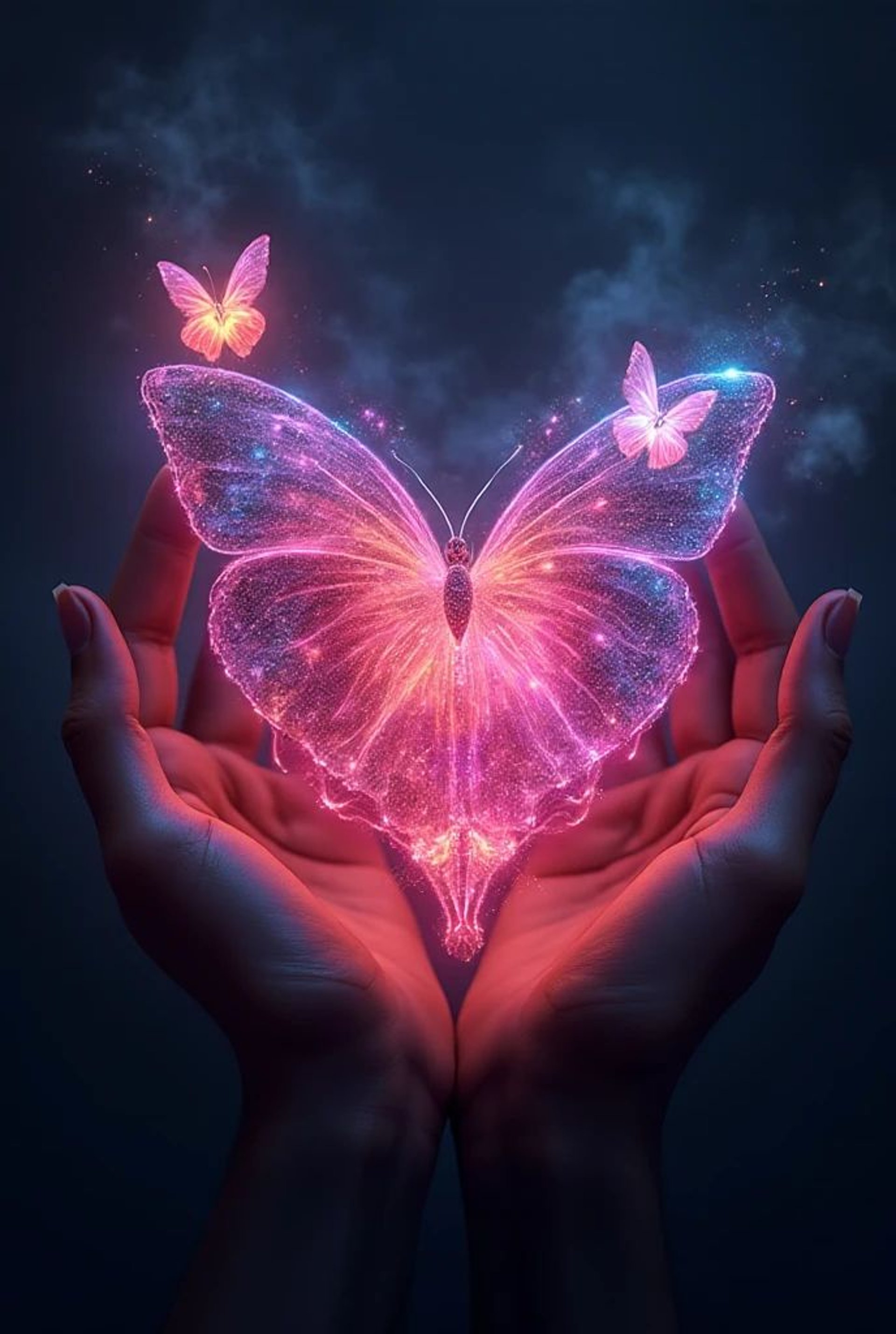 an abstract photo of a curved building with a blue sky in the background