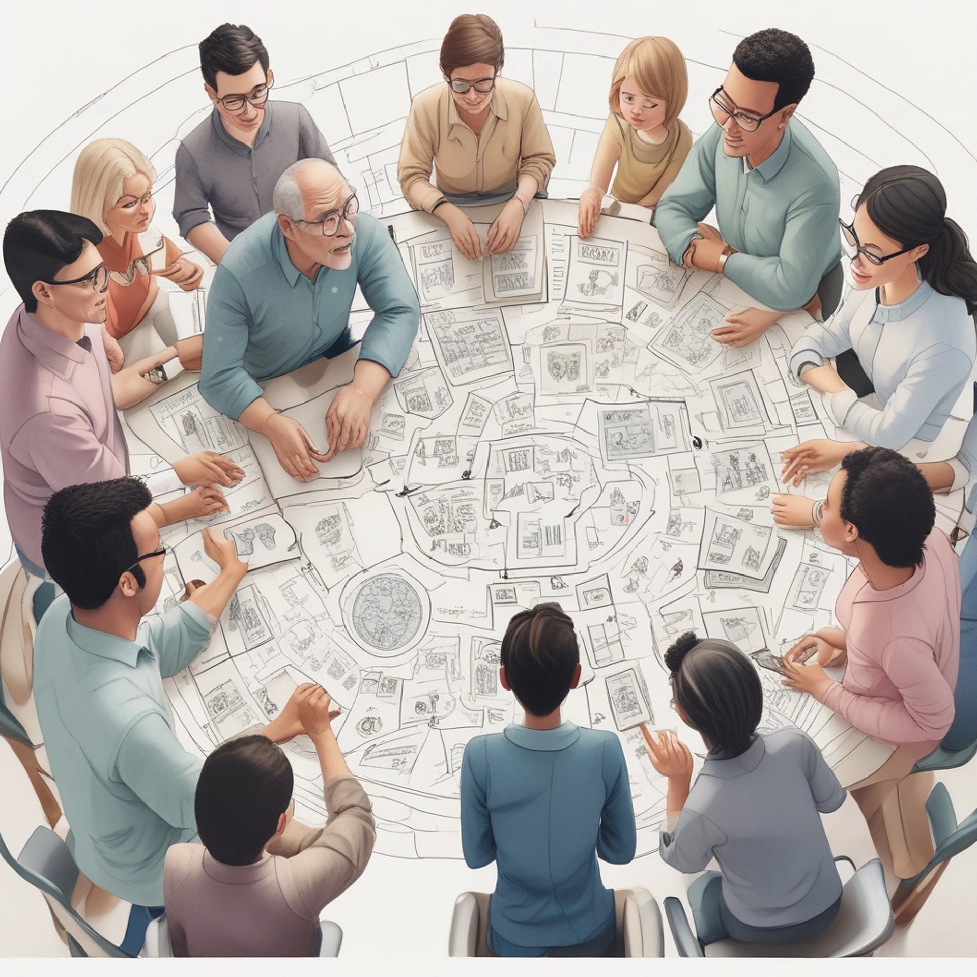 an abstract photo of a curved building with a blue sky in the background