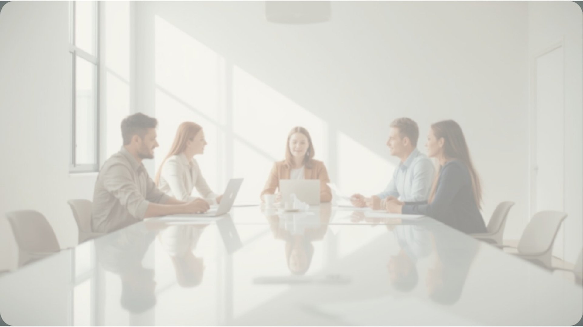 Réunion d’équipe dans un environnement lumineux illustrant la collaboration et la performance au sein d’un ESSMS.