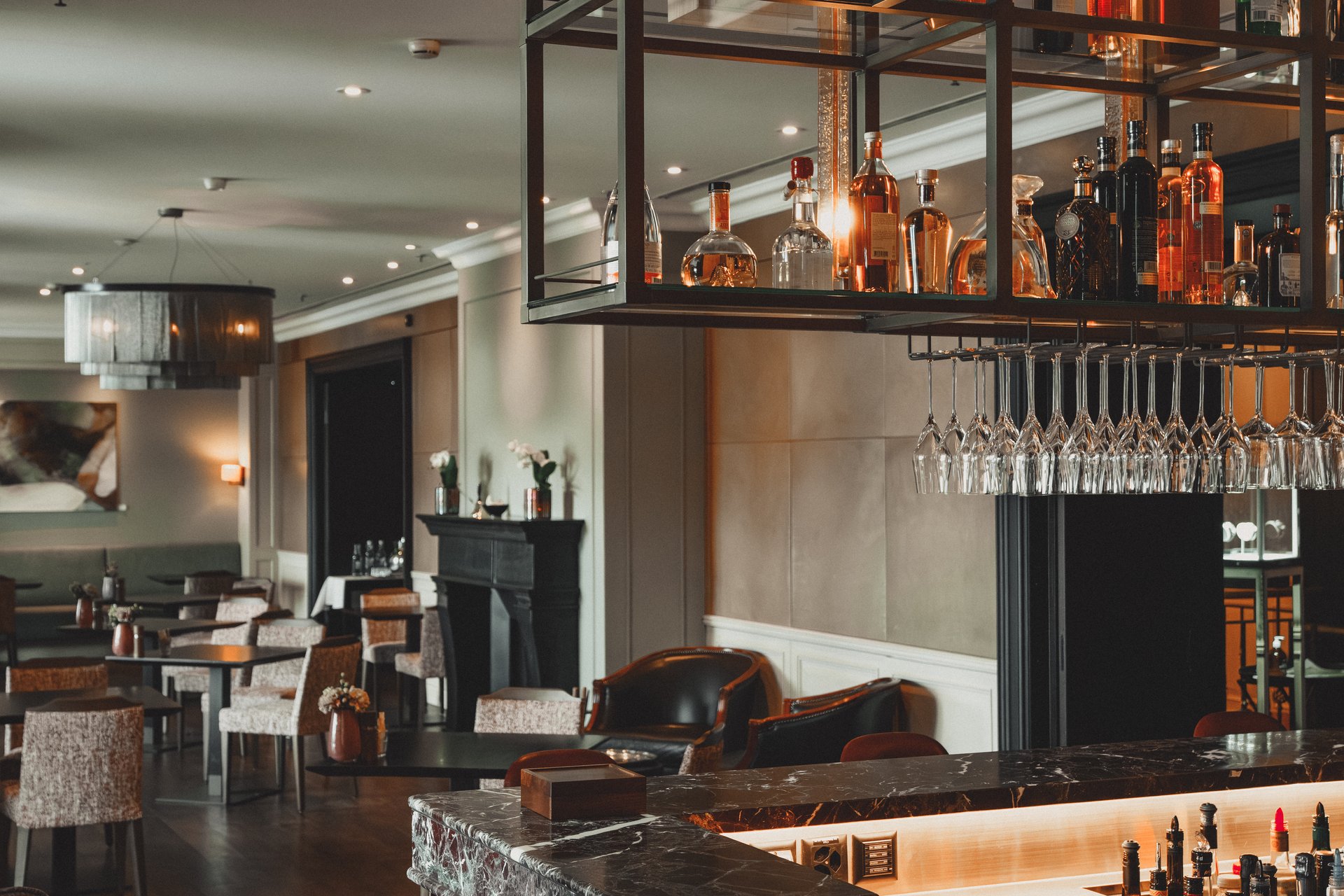 an abstract photo of a curved building with a blue sky in the background