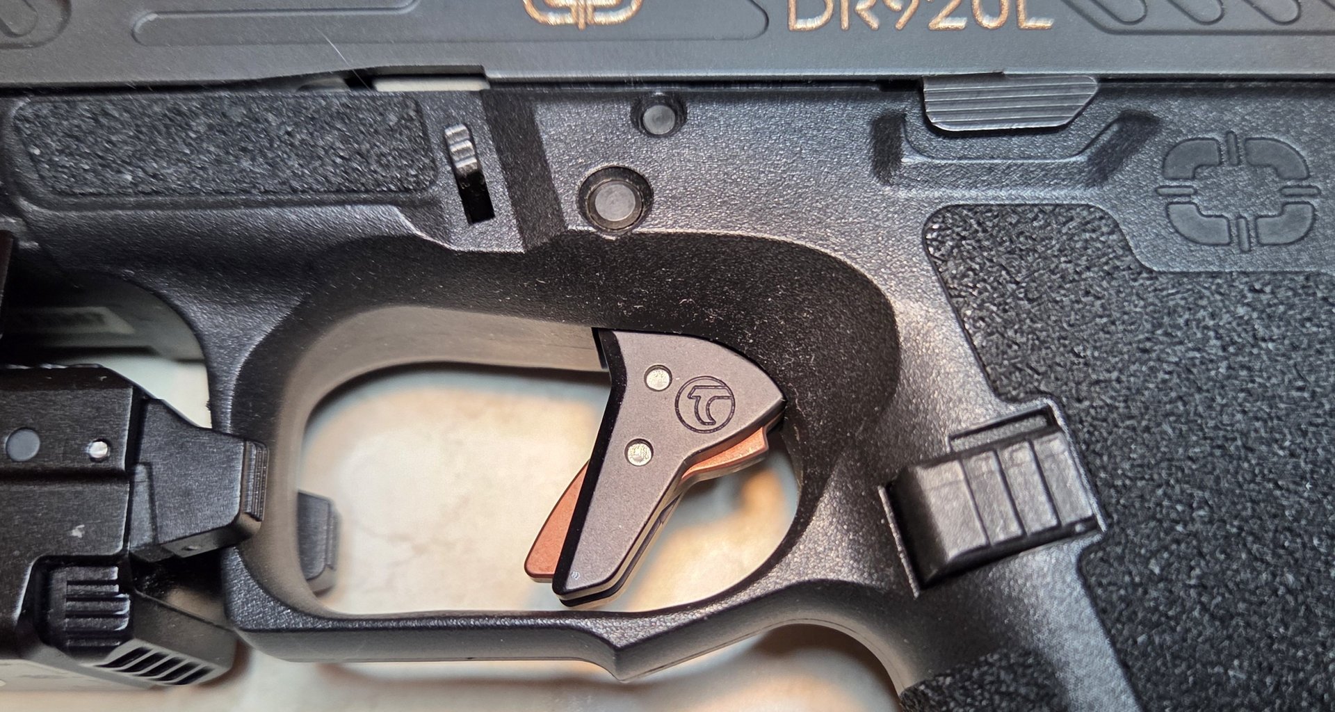 black semi automatic pistol with black case