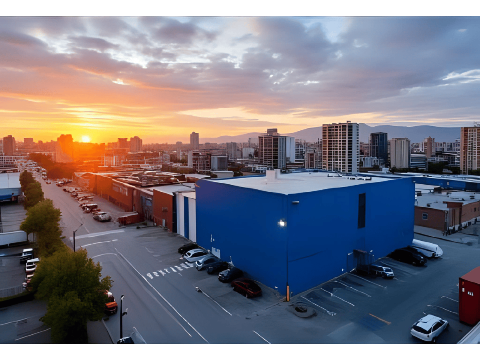 an abstract photo of a curved building with a blue sky in the background