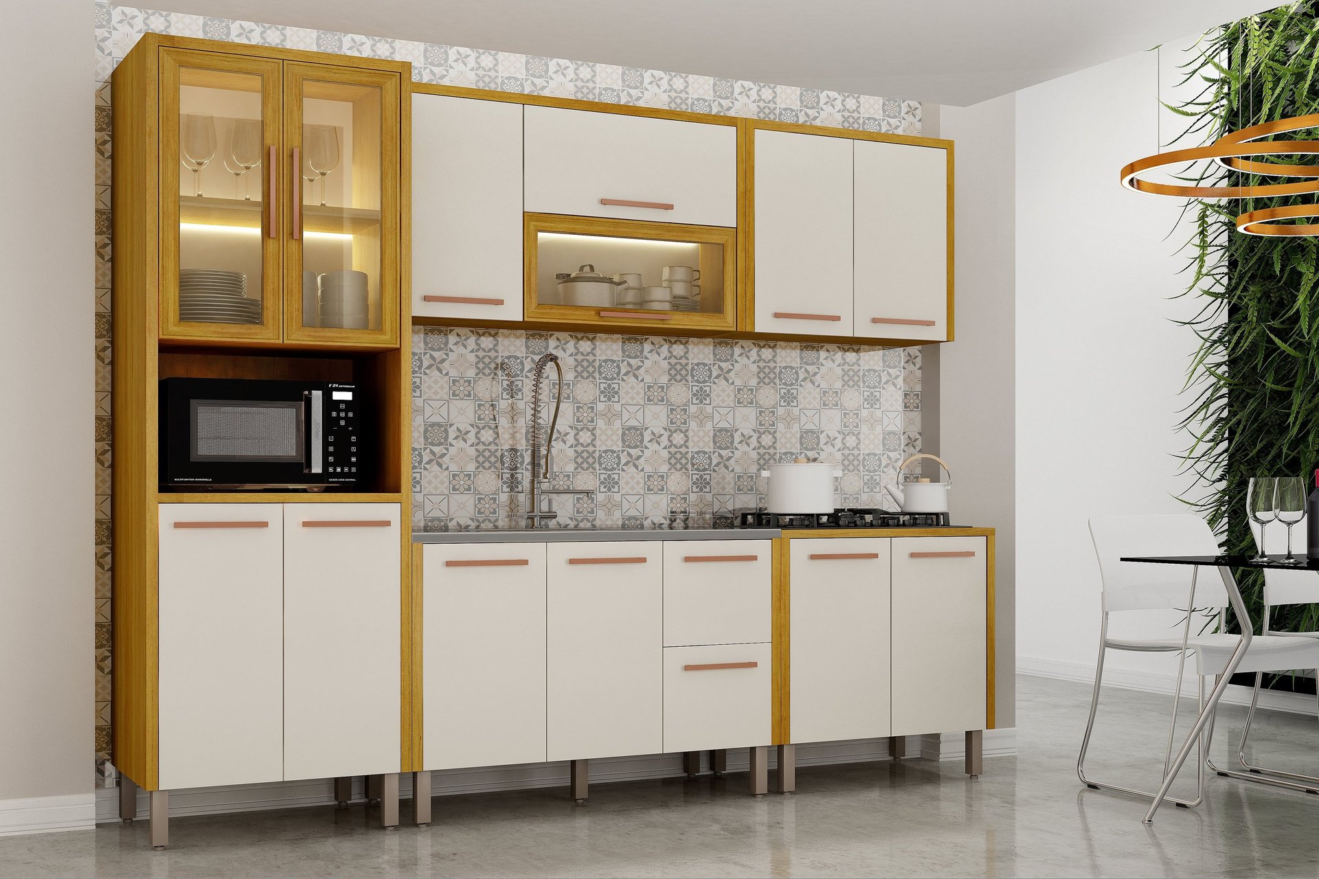 an abstract photo of a curved building with a blue sky in the background