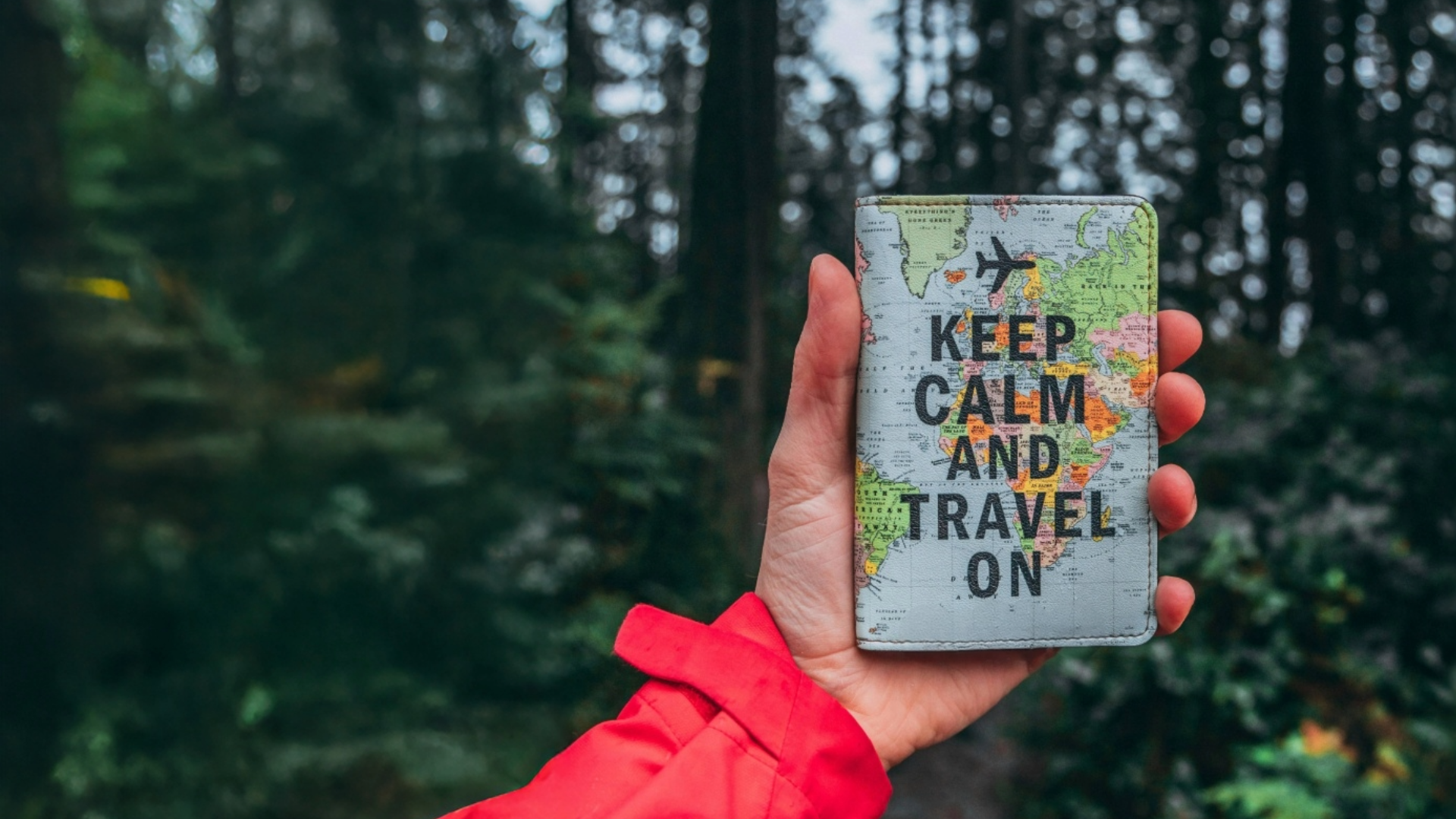 Keep Calm and Travel on bag