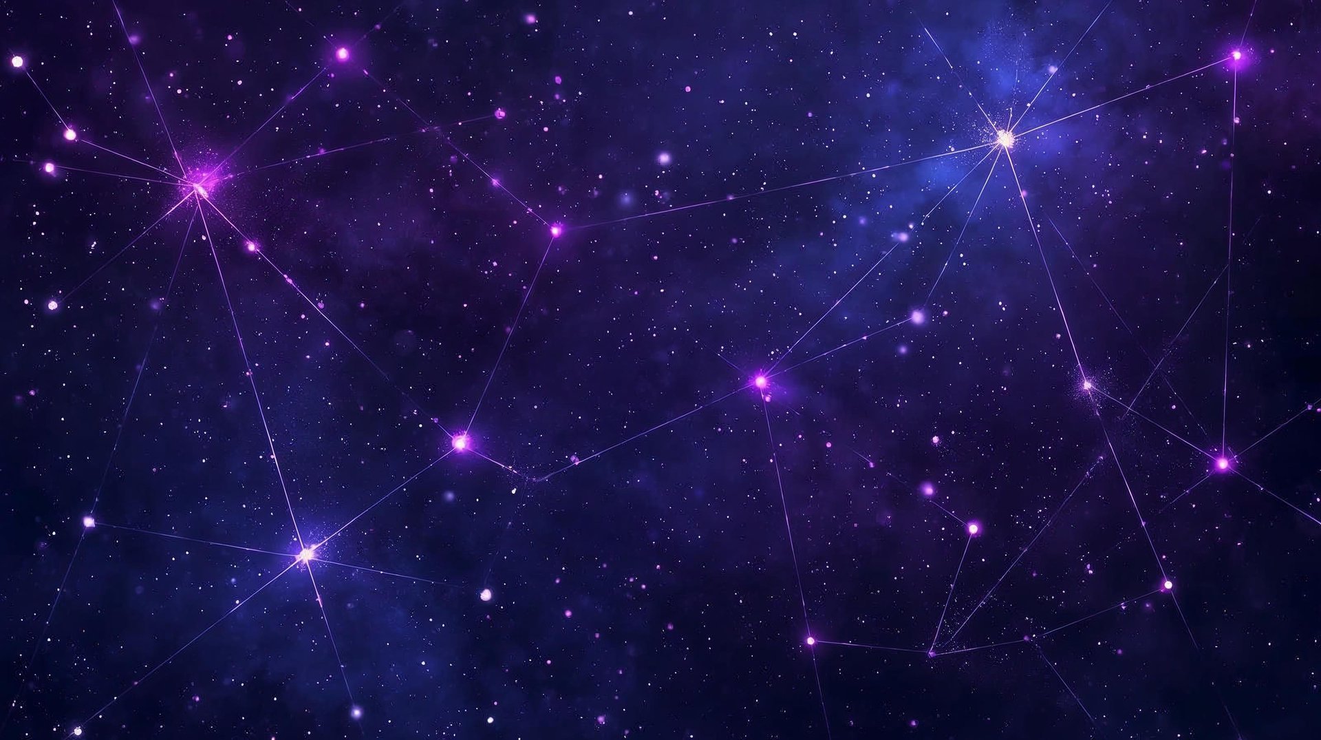 a blue background with lines and dots