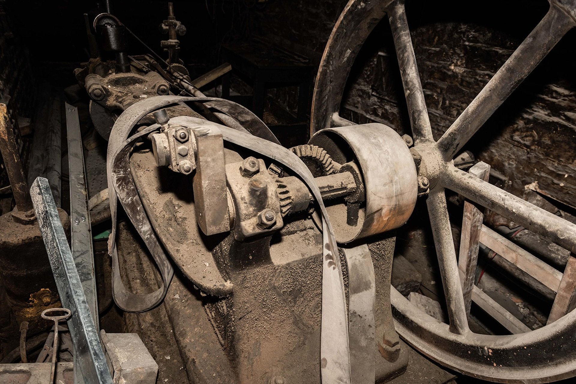 old vintage engine in the attic 