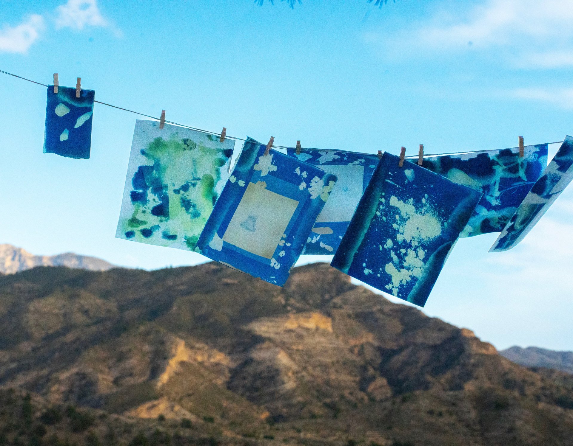 black blue and yellow textile