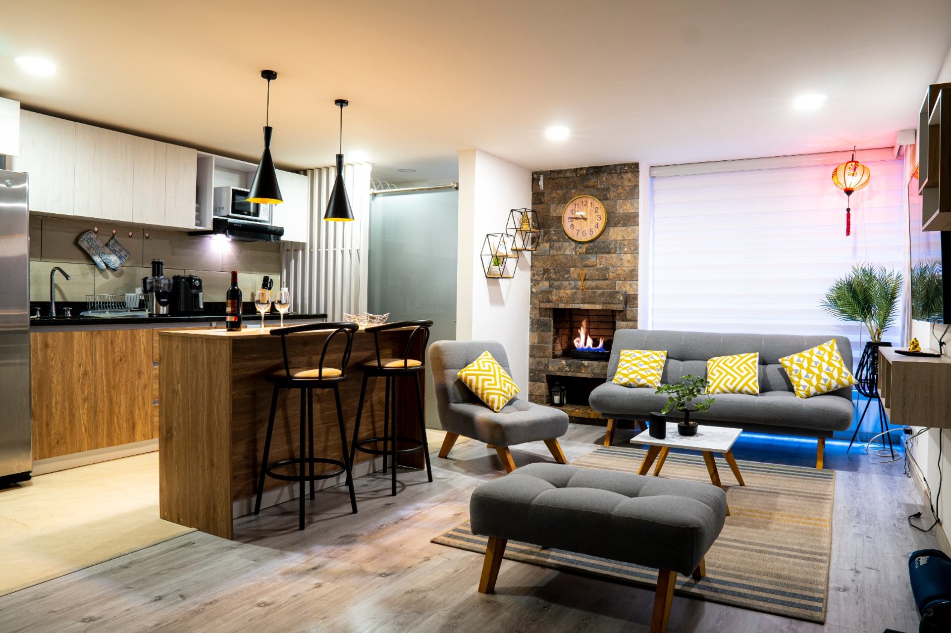 black blue and yellow textile