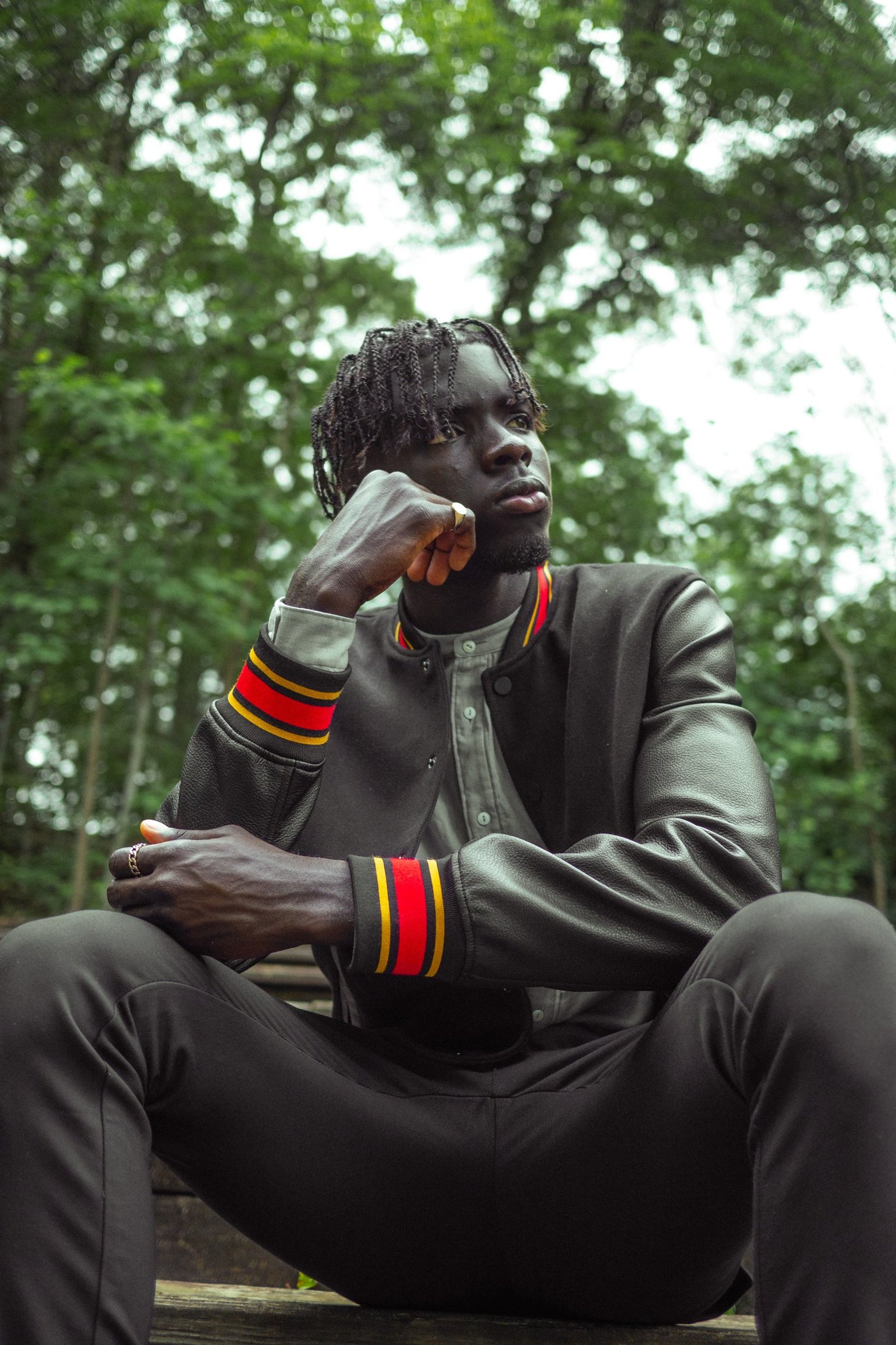 black blue and yellow textile