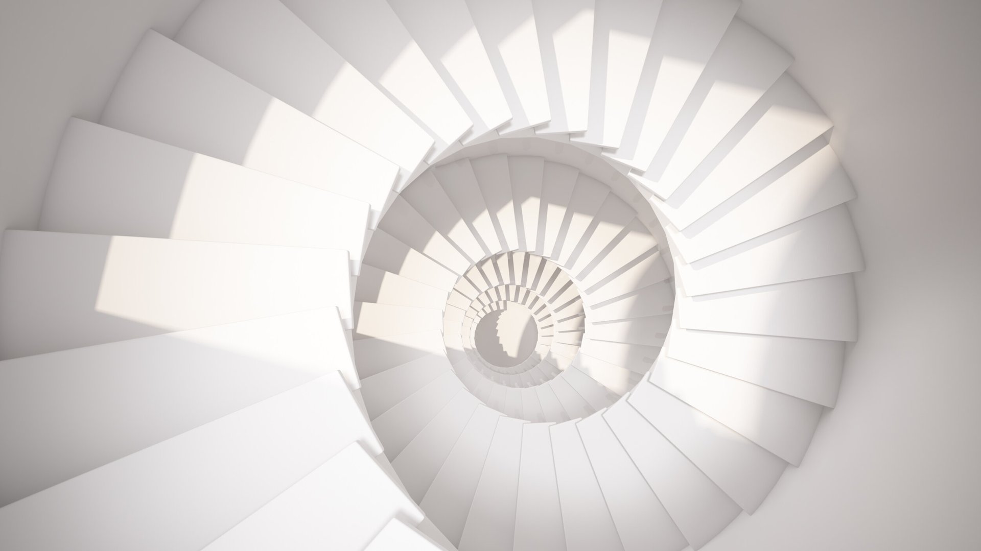 brown spiral staircase
