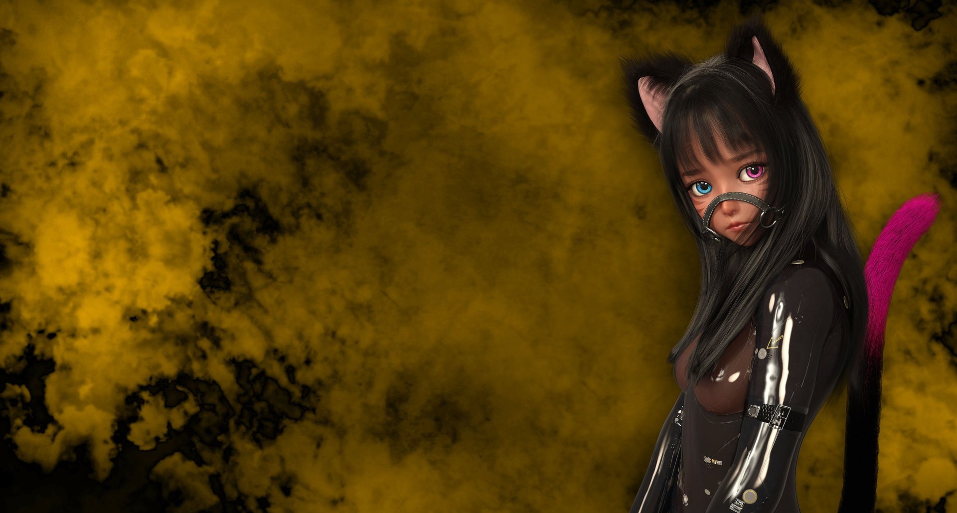 an abstract photo of a curved building with a blue sky in the background