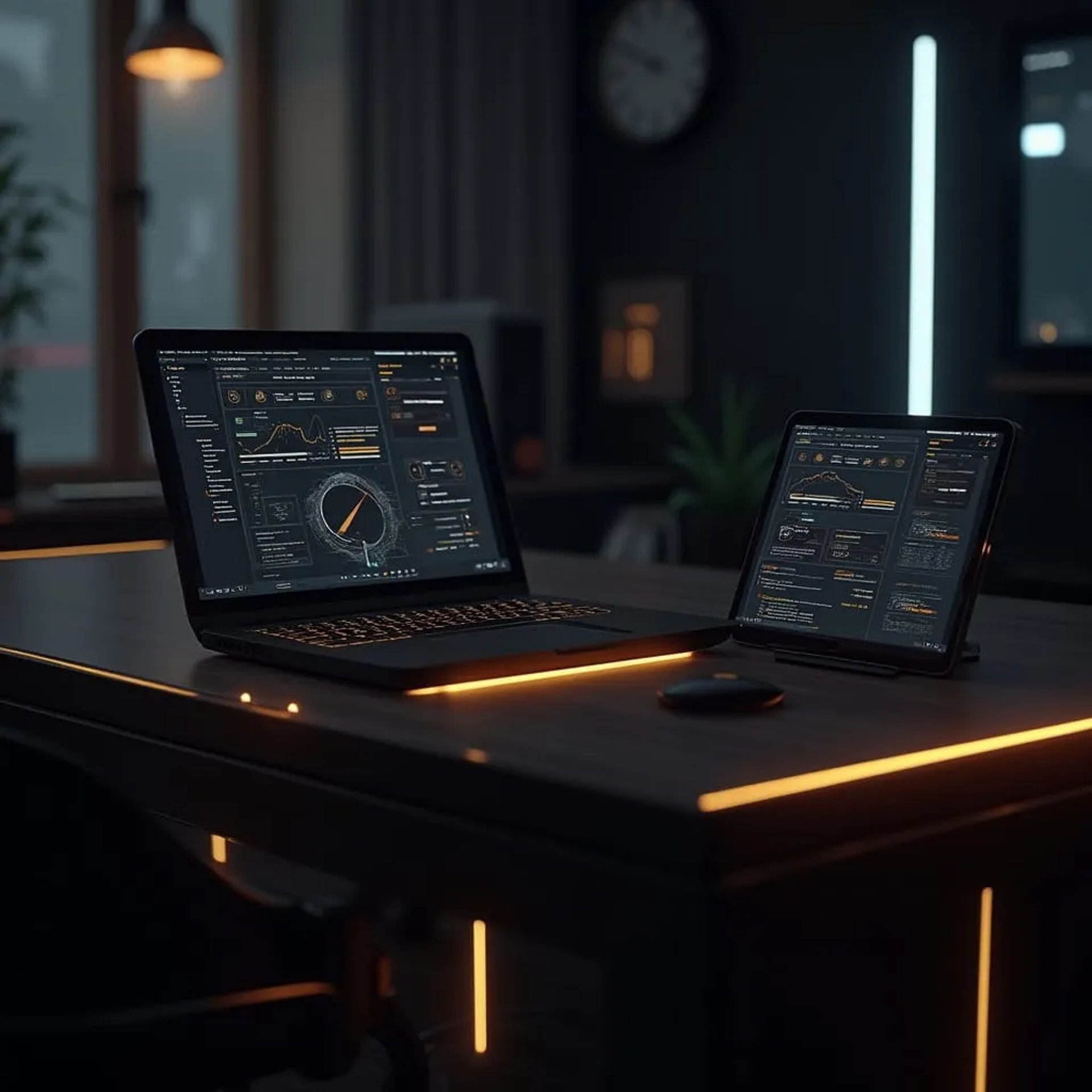 laptop on desk