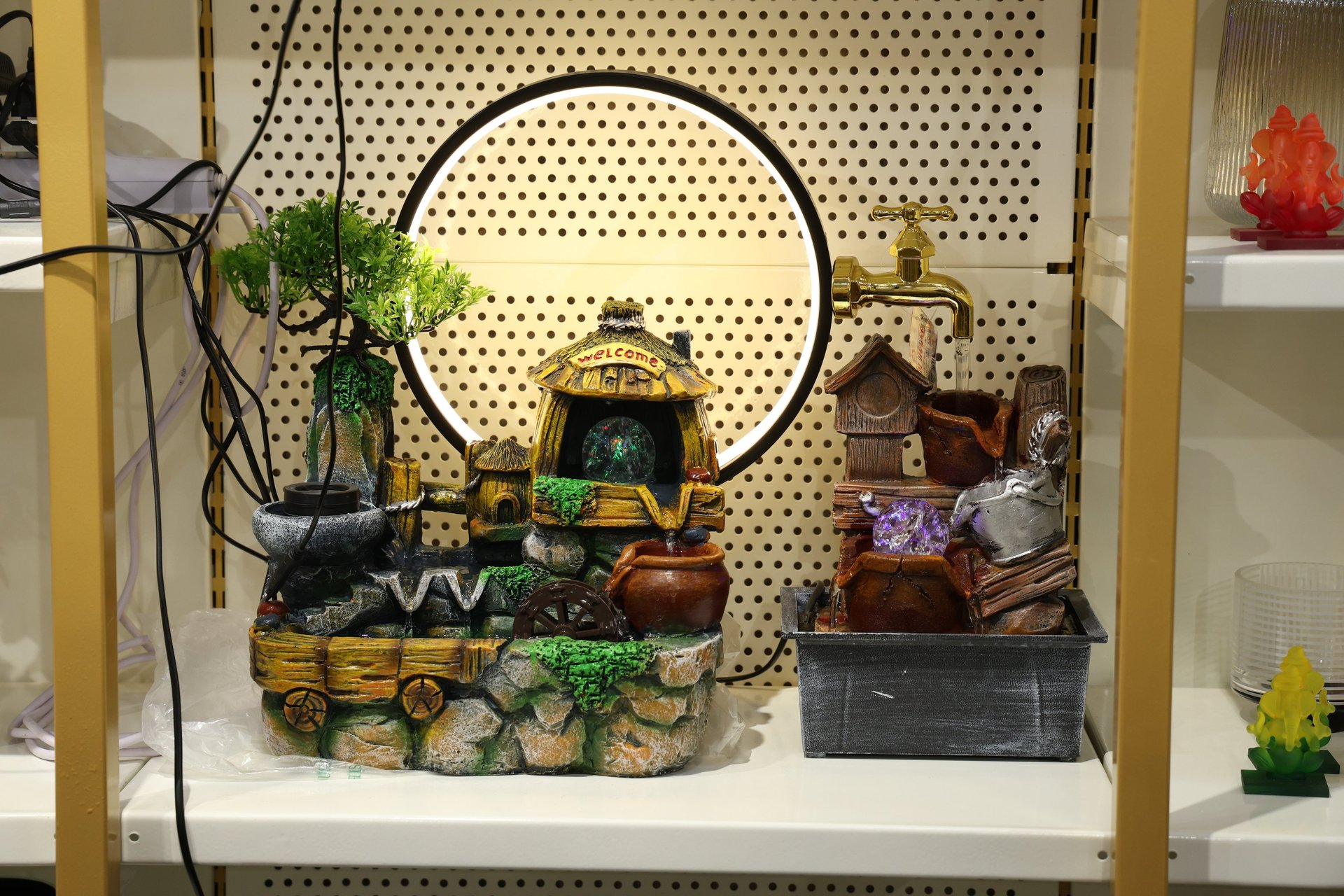 top view photography of person near palm trees