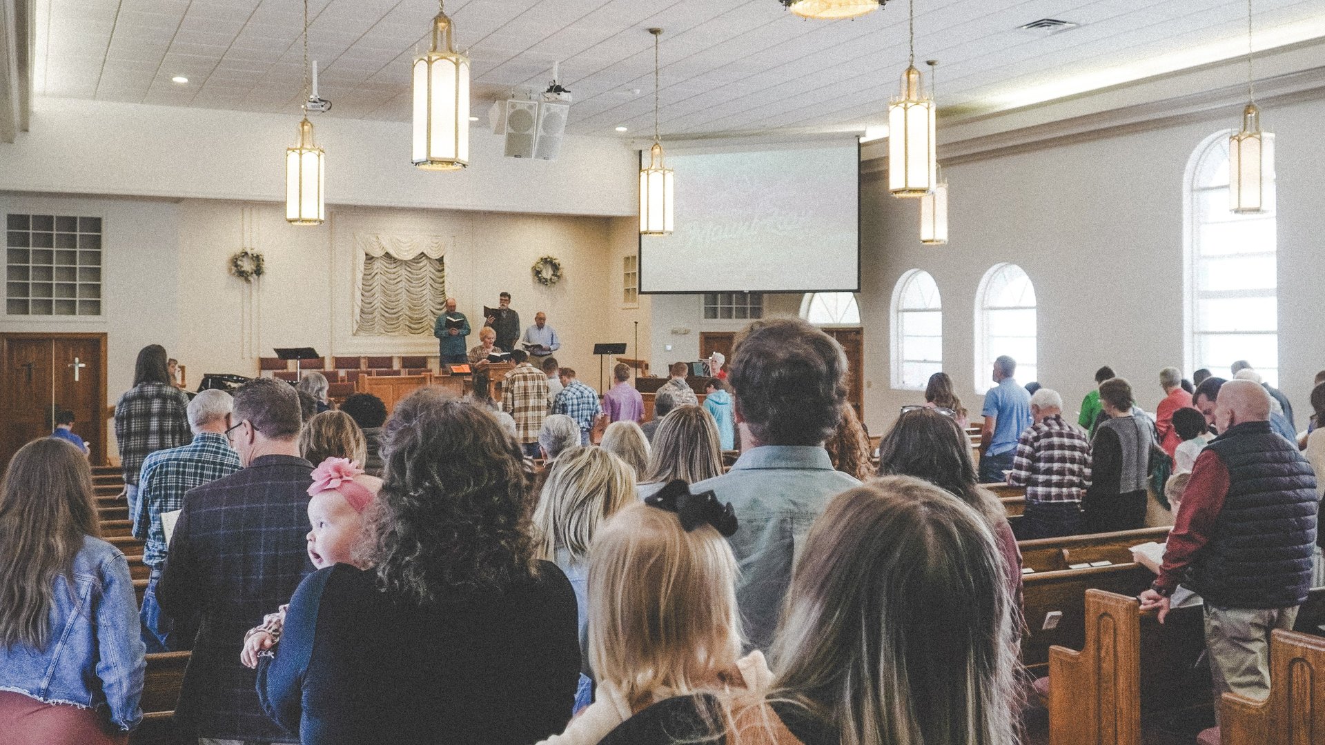 sunday worship at the church in the mount aka mount zion baptist church near canton waynesville nc