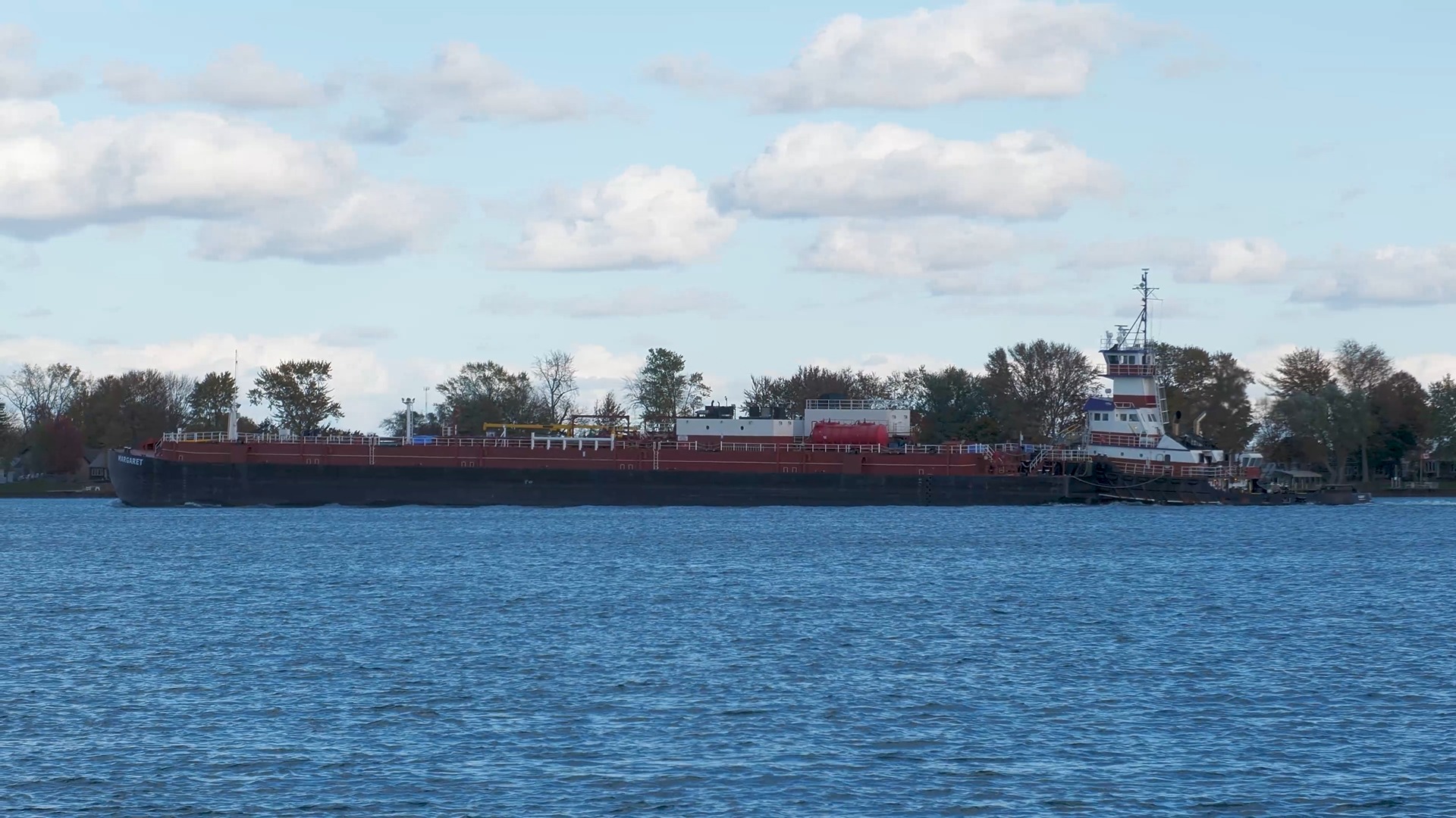 A side view of Articulated tug barge Albert & Margaret.