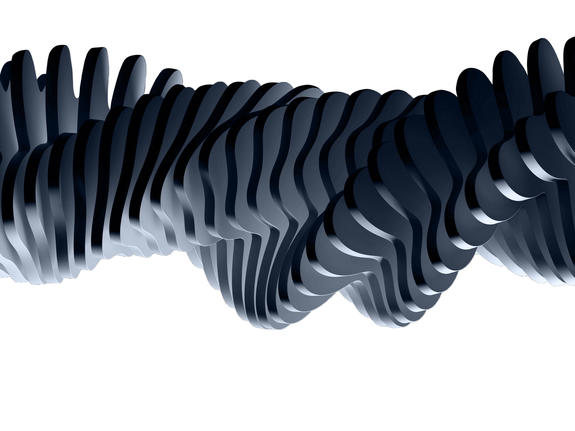 an abstract photo of a curved building with a blue sky in the background