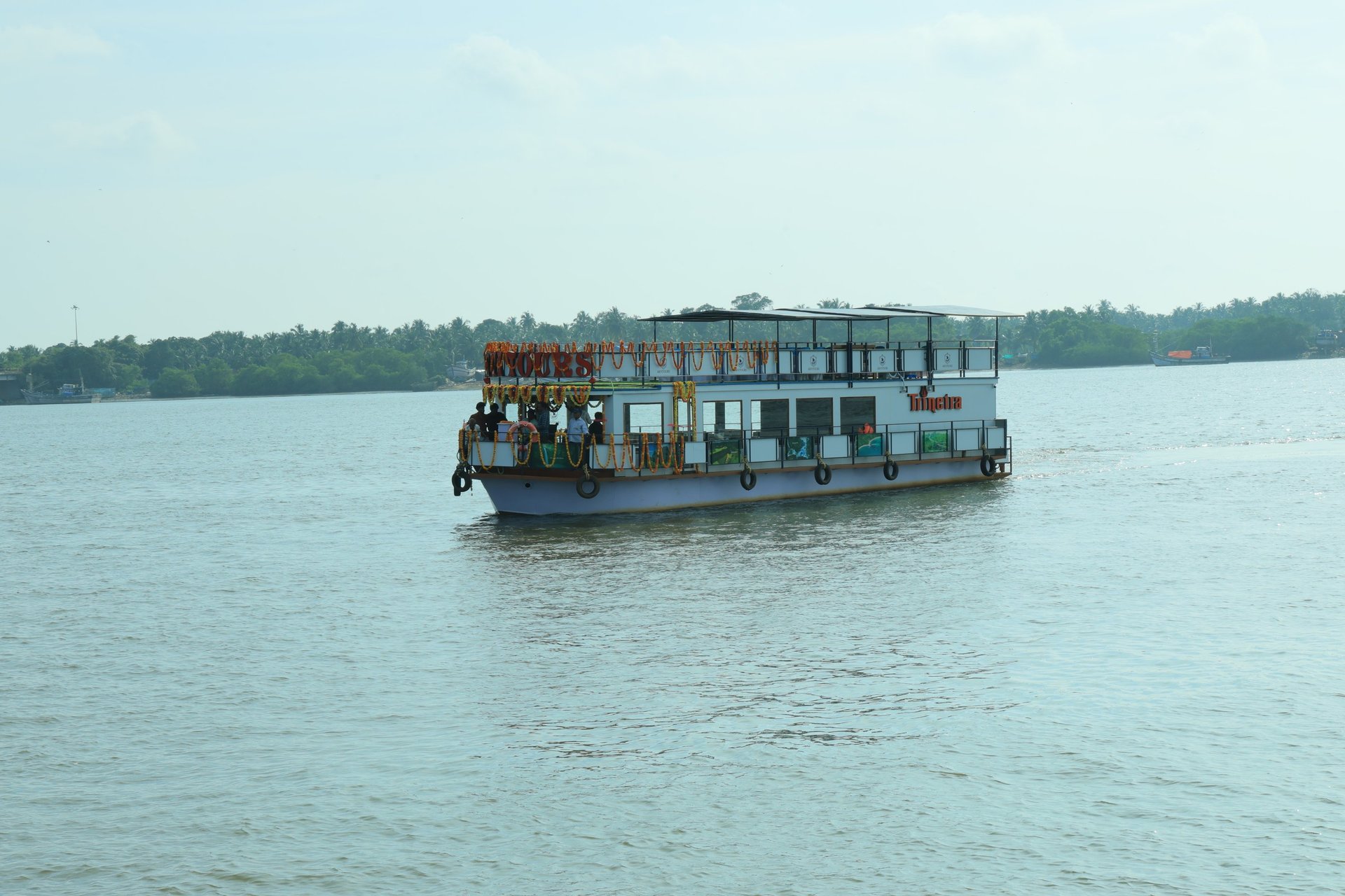 white and brown train door